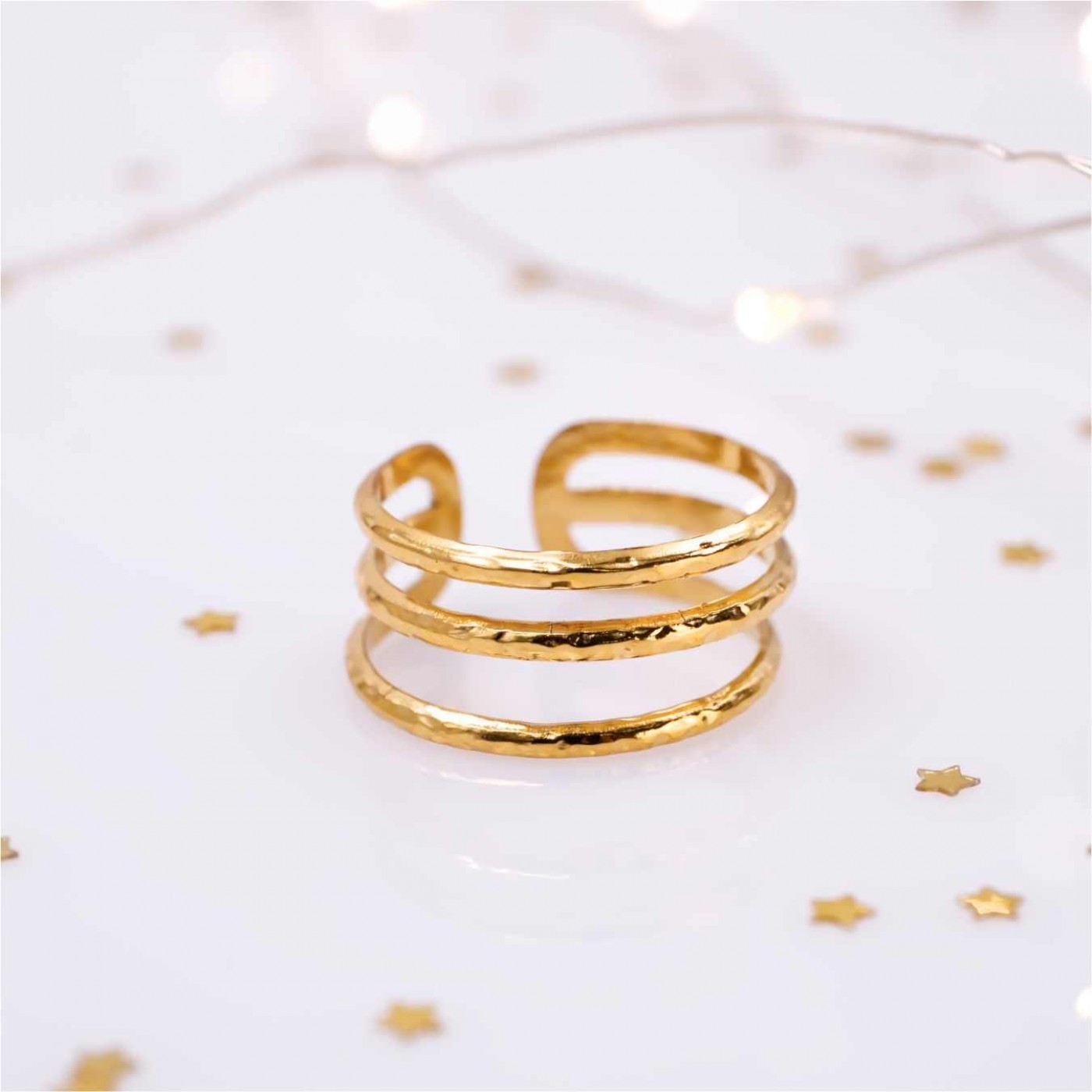 Gold-Plated Stainless Steel Ring