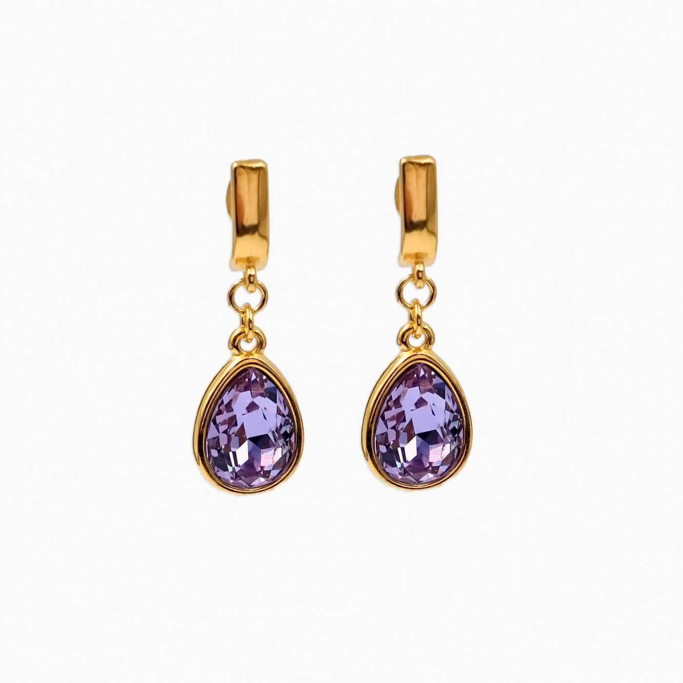 Mid-sized earrings with crystals — Earrings from Toolittle — additional view 2