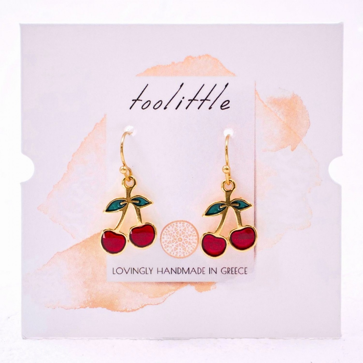 Cherry Gold-plated Earrings — Earrings from Toolittle — additional view 3