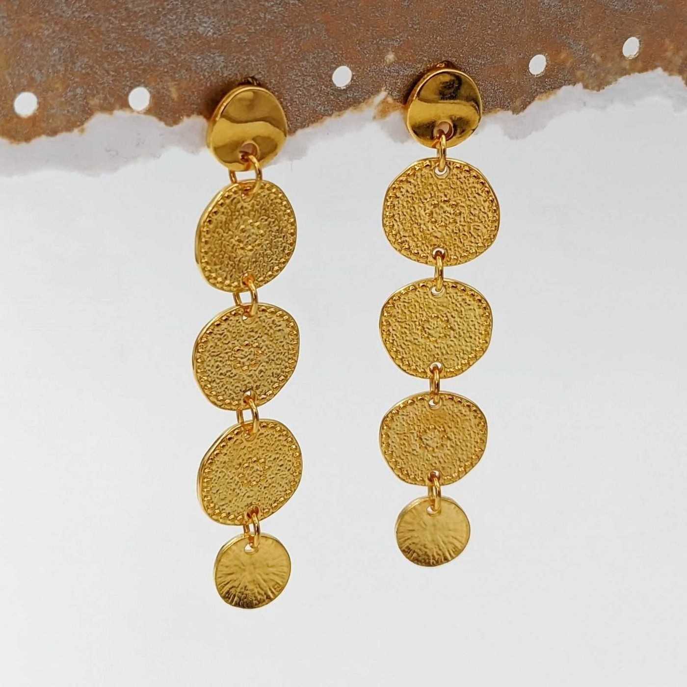 Knossos Gold-plated Earrings — Earrings from Toolittle — additional view 3