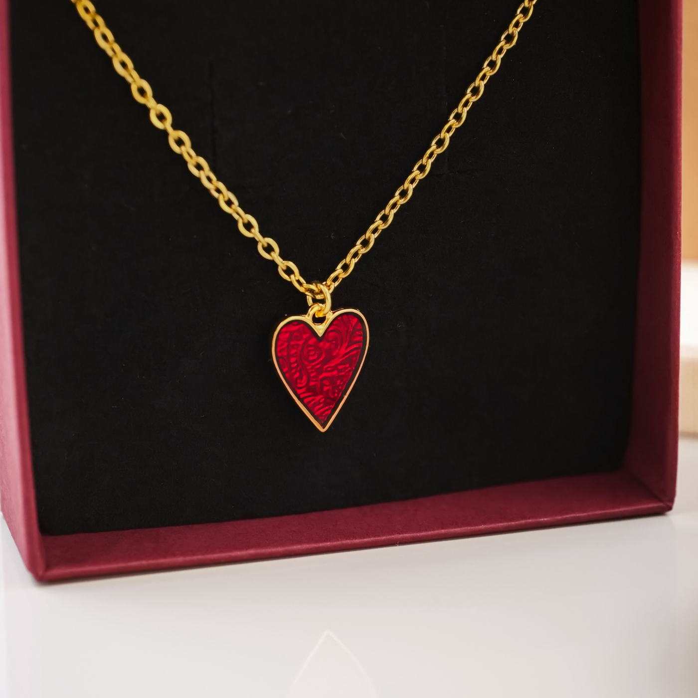 Enamelled Heart Necklace — Necklaces from Toolittle — additional view 4