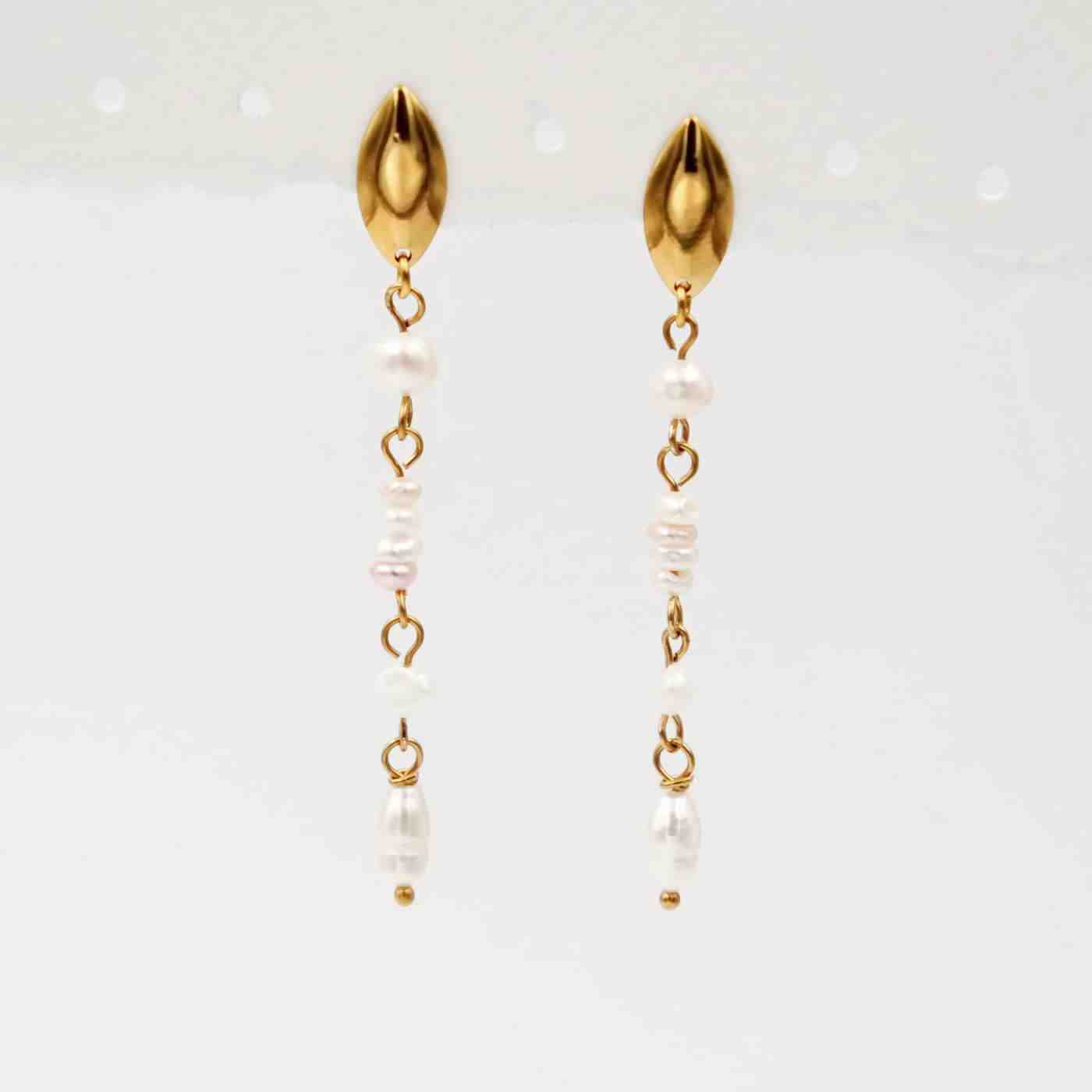 Earrings with fresh water pearls — Earrings from Toolittle — additional view 3