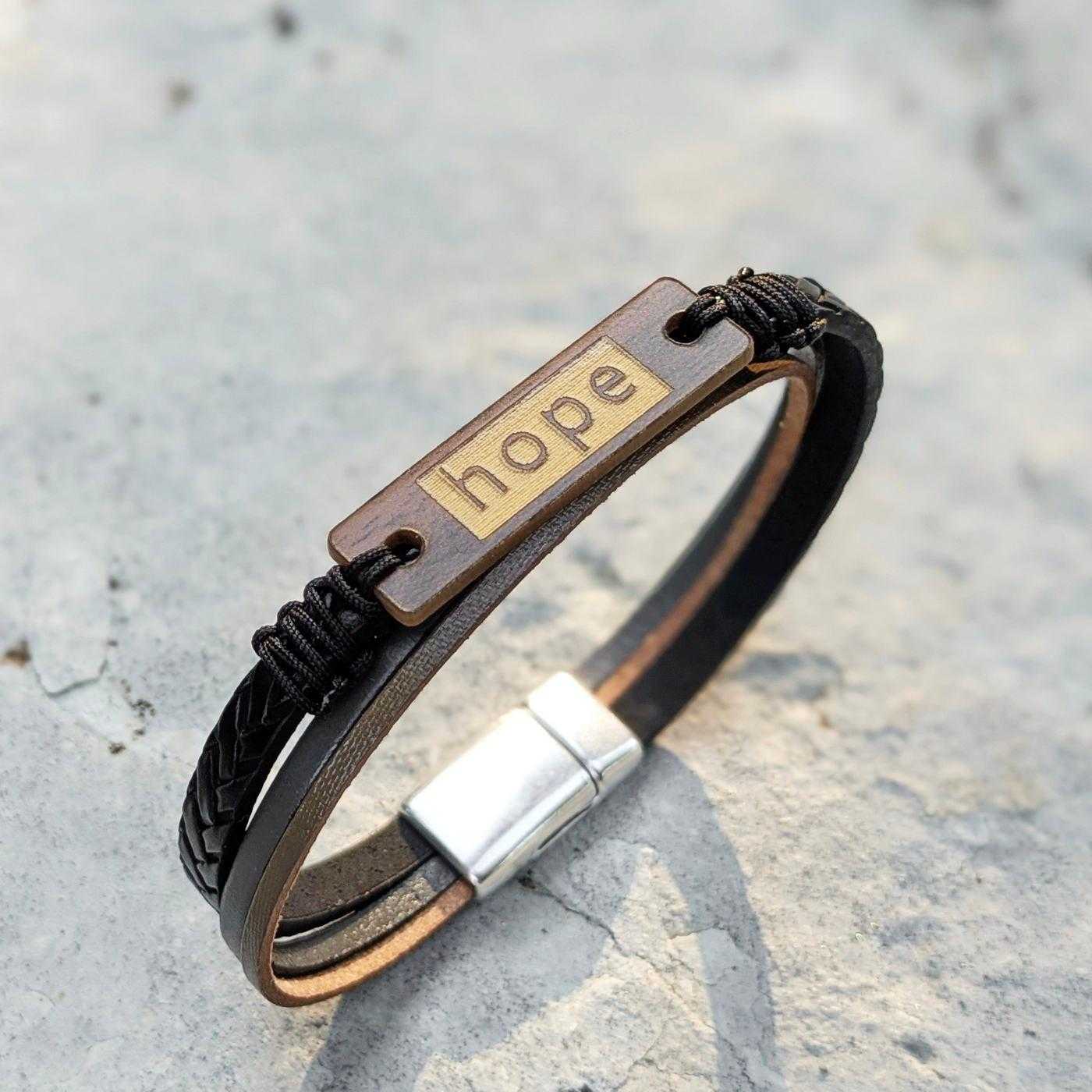 Hope Leather Men's Bracelet — Bracelets from Toolittle — additional view 5