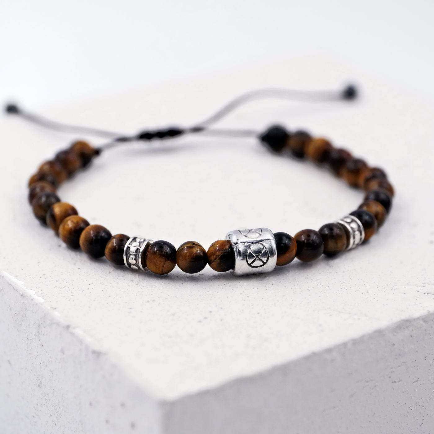Bracelet for men with semiprecious beads — Bracelets from Toolittle — additional view 2