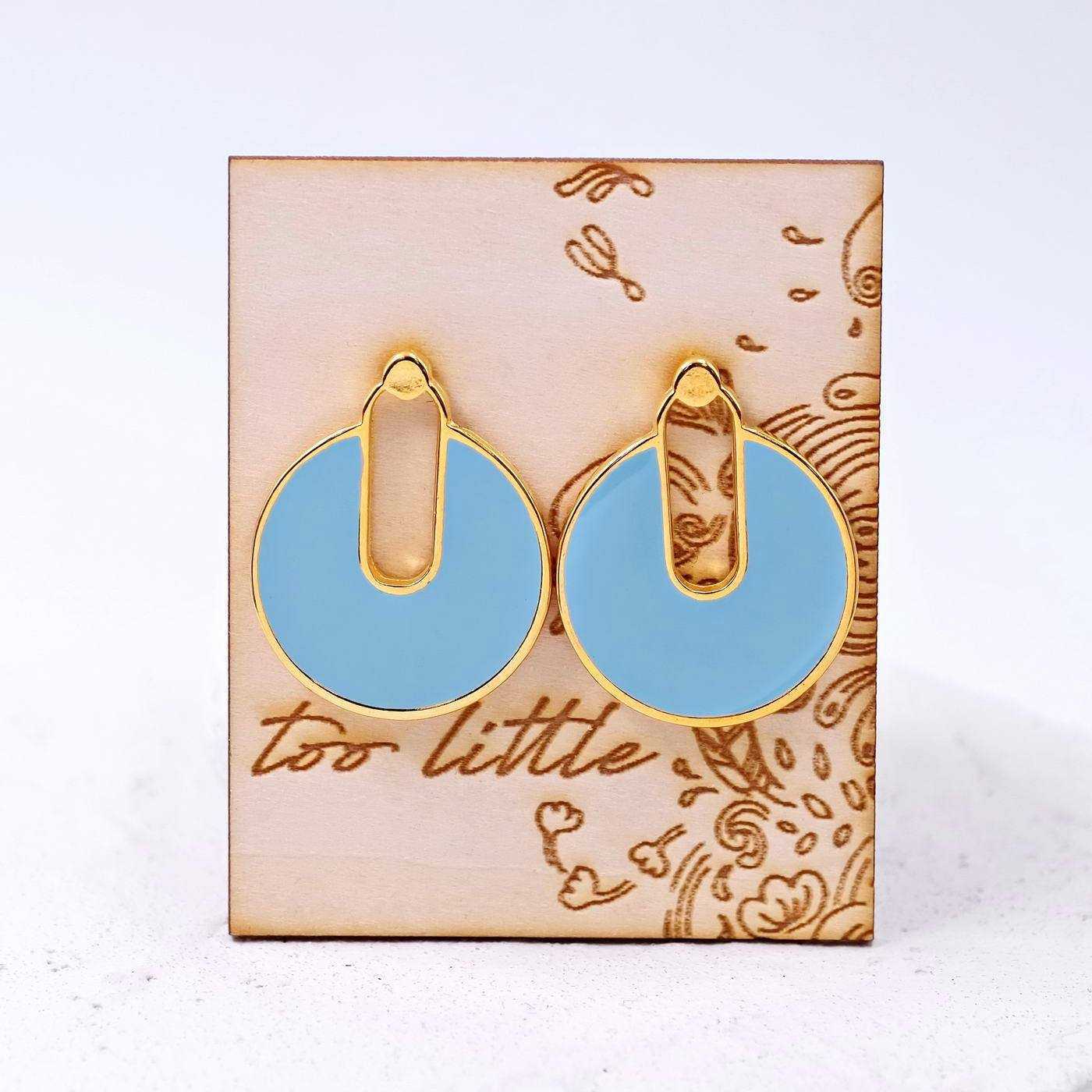 Gold-plated earrings with enamel — Earrings from Toolittle — additional view 2