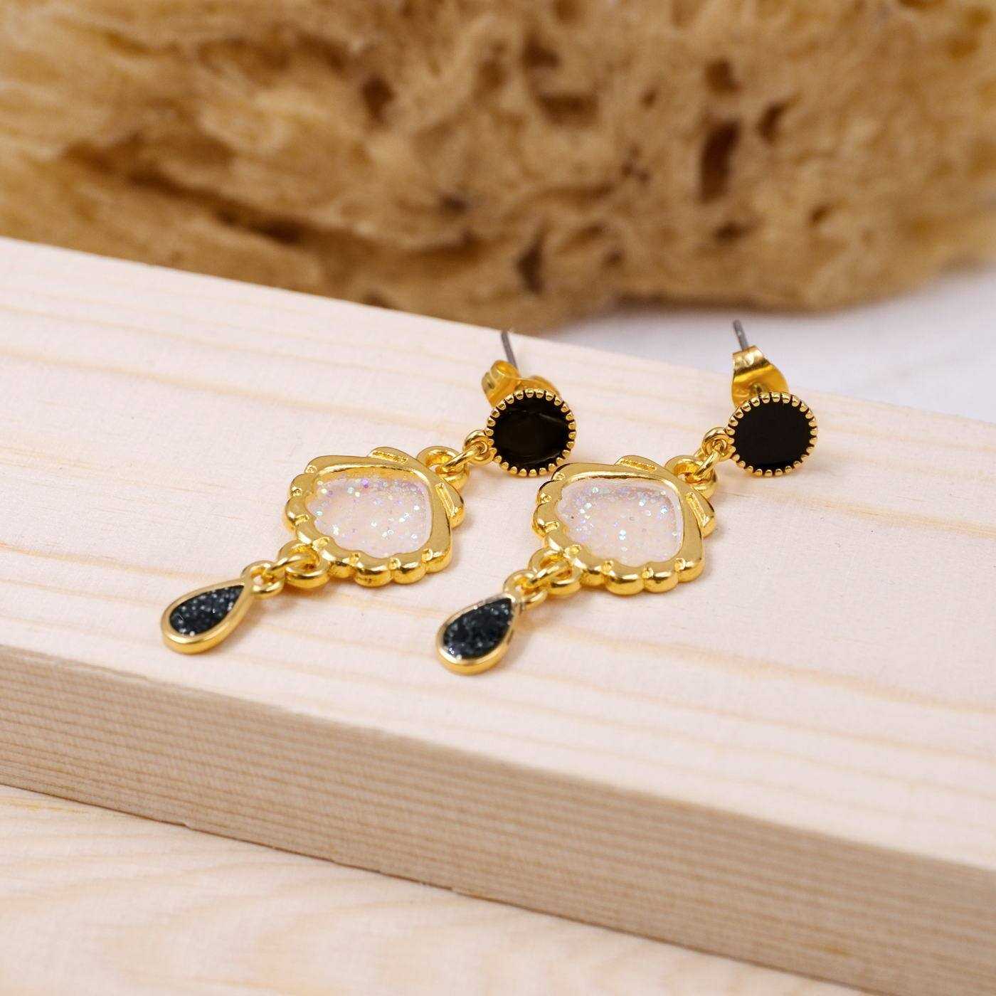 Mid-sized earrings with enamel — Earrings from Toolittle — additional view 2