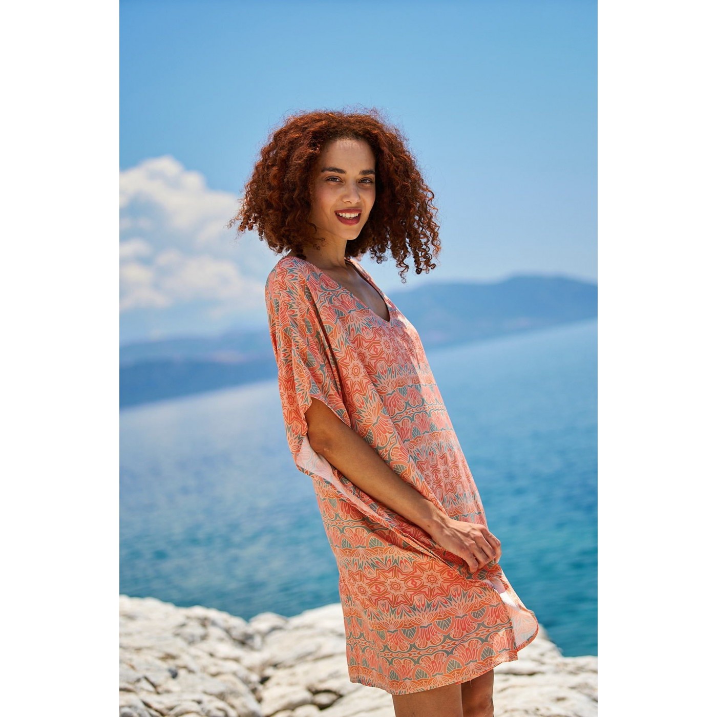 KOKKOSAMMOU Short caftan Crete — Dresses from Toolittle — additional view 3