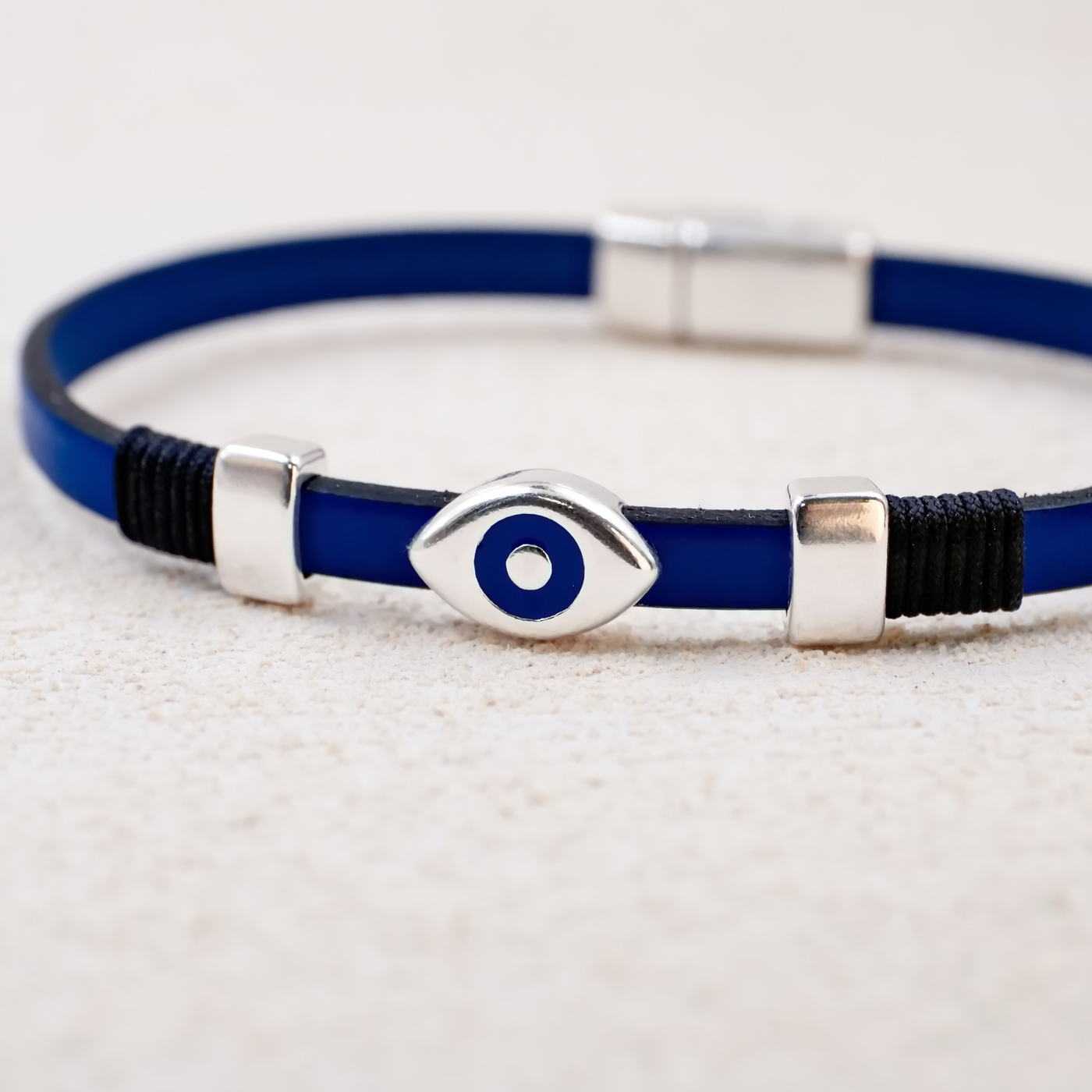 Evil Eye Leather Men's Bracelet — Bracelets from Toolittle — additional view 6