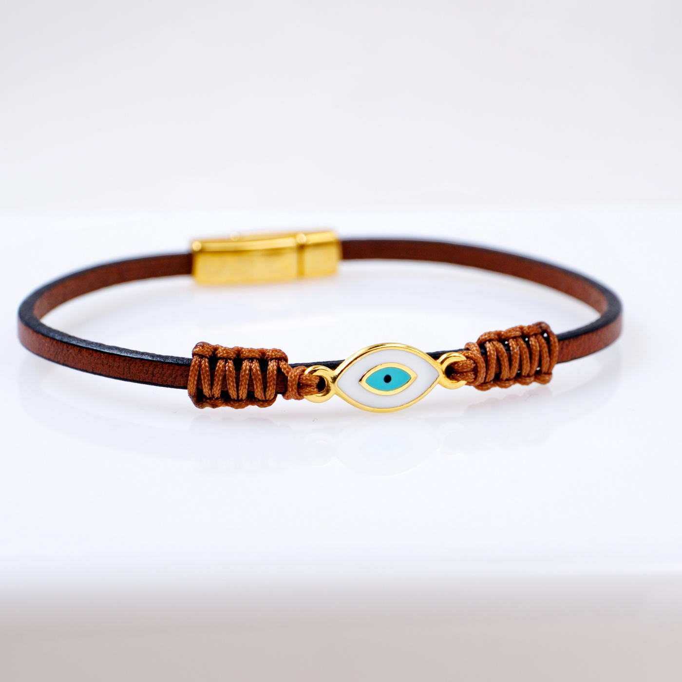 Evil Eye Women's leather Bracelet — Bracelets from Toolittle — additional view 2