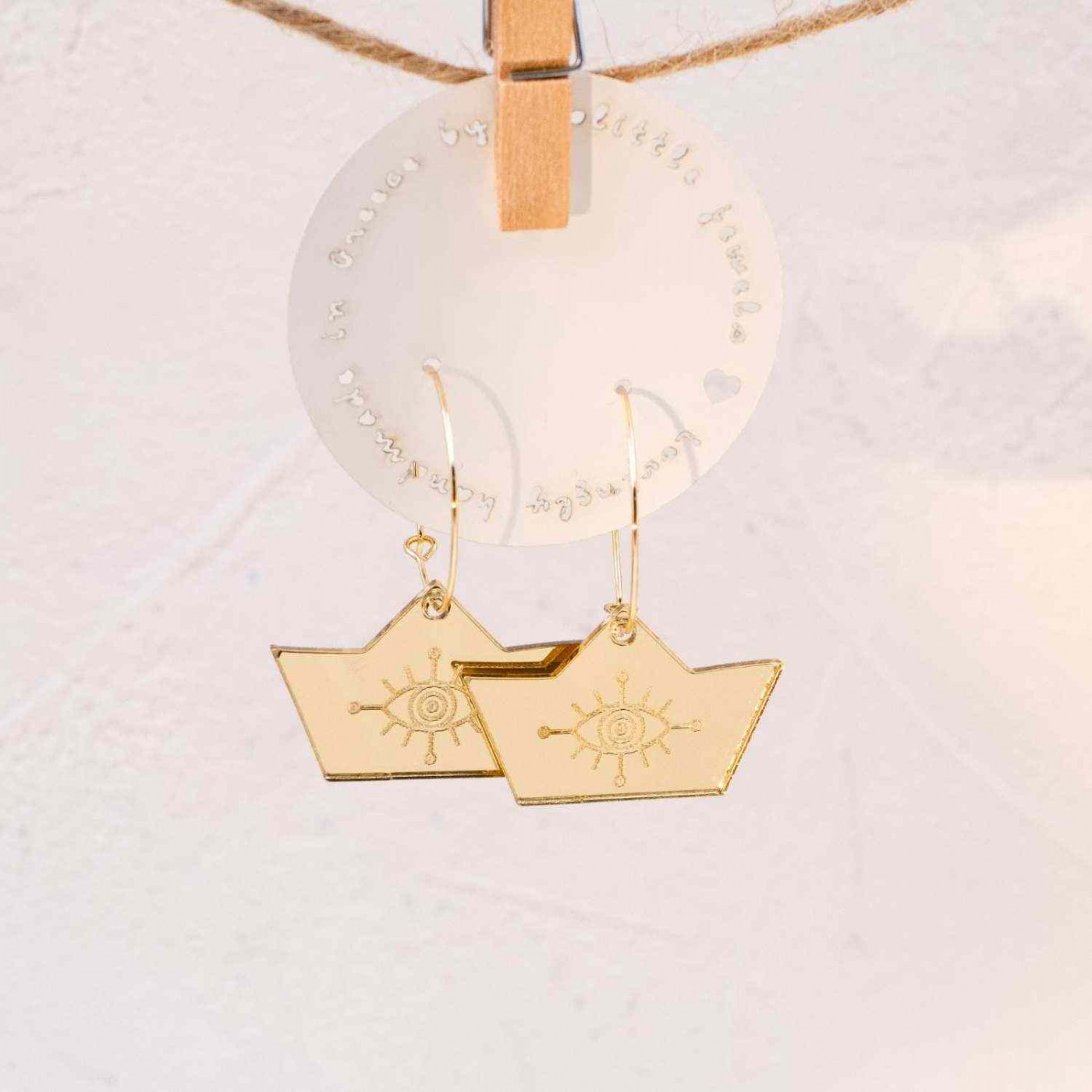 Plexiglass Boat Hoop Earrings — Earrings from Toolittle — additional view 2