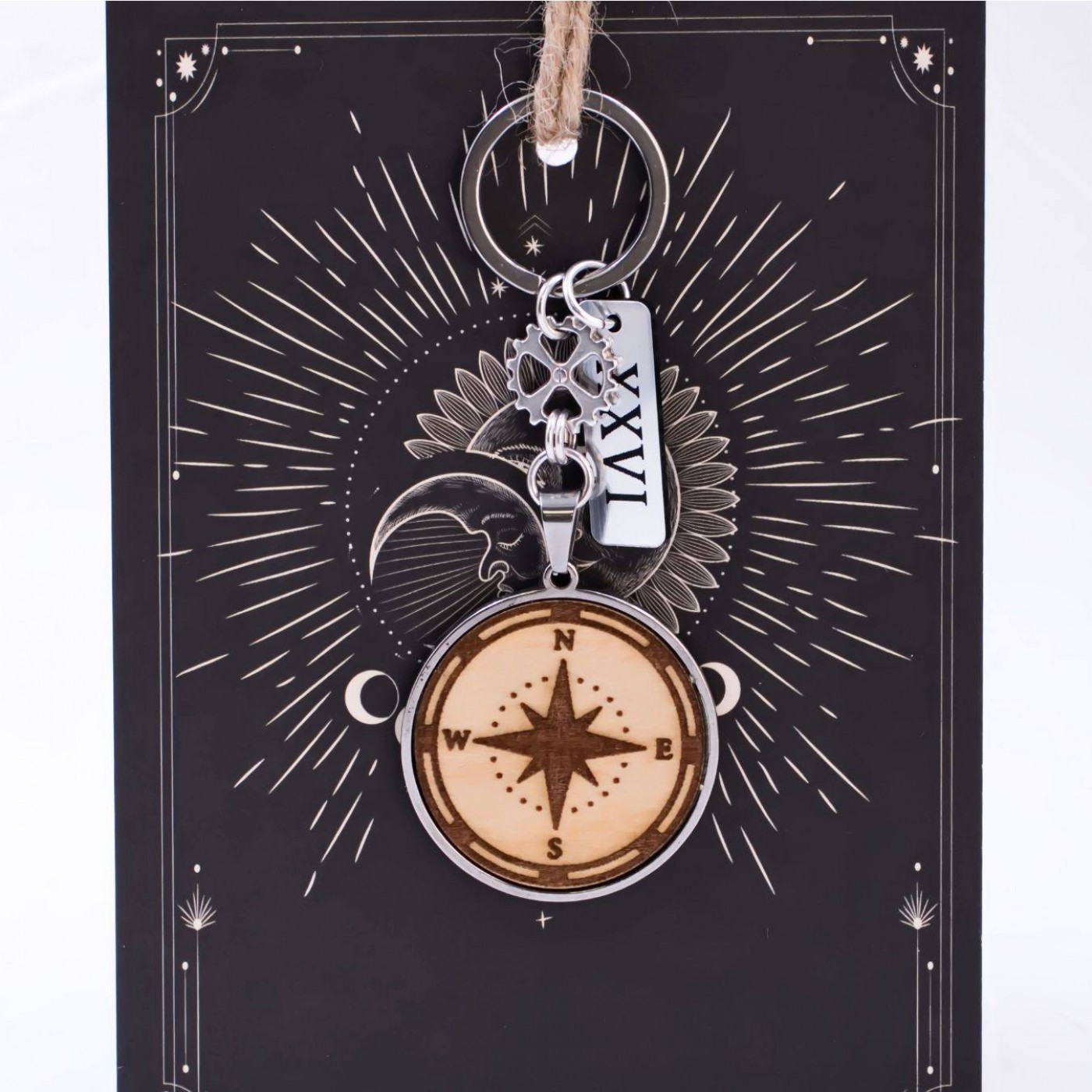 Men’s Lucky Keychain XXVI - Compass — Pendants & charms from Toolittle — additional view 3