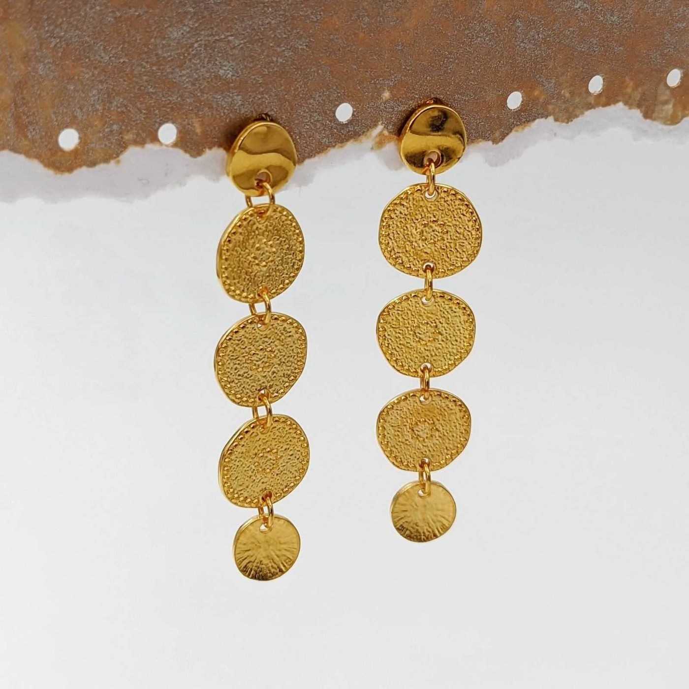 Knossos Gold-plated Earrings — Earrings from Toolittle — additional view 4