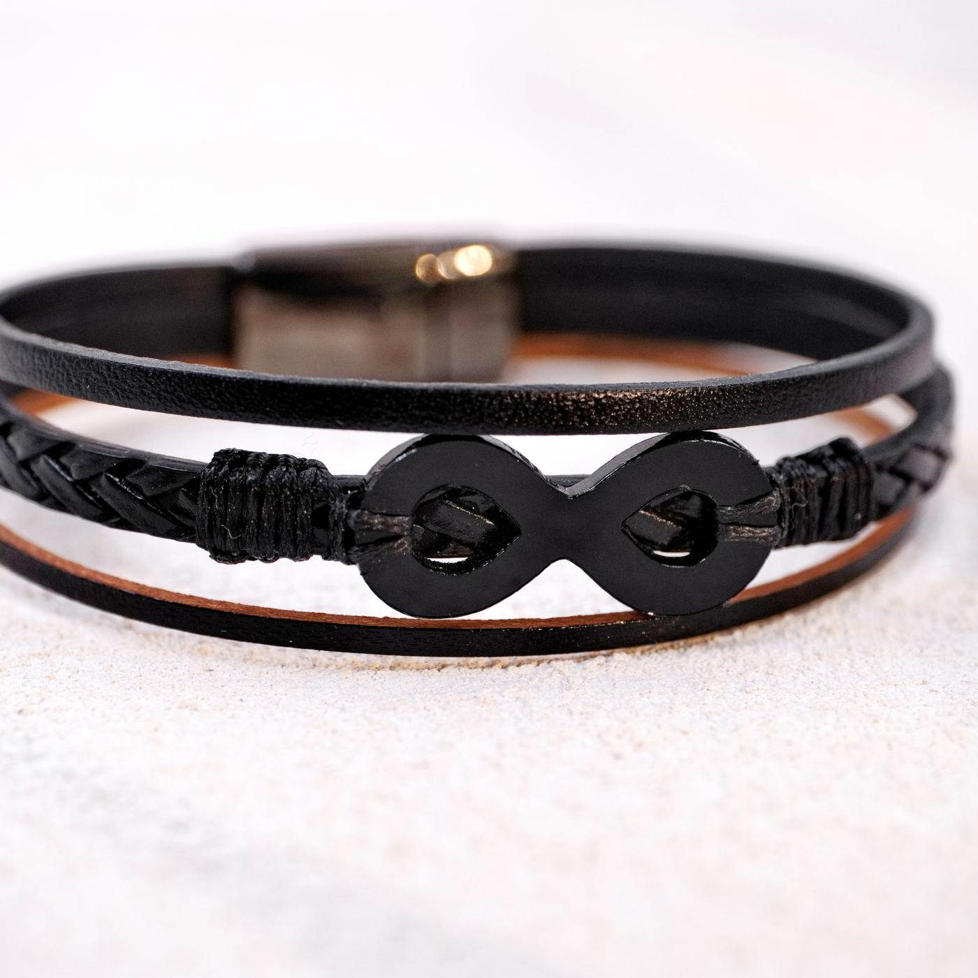 Infinity Leather Men's Bracelet