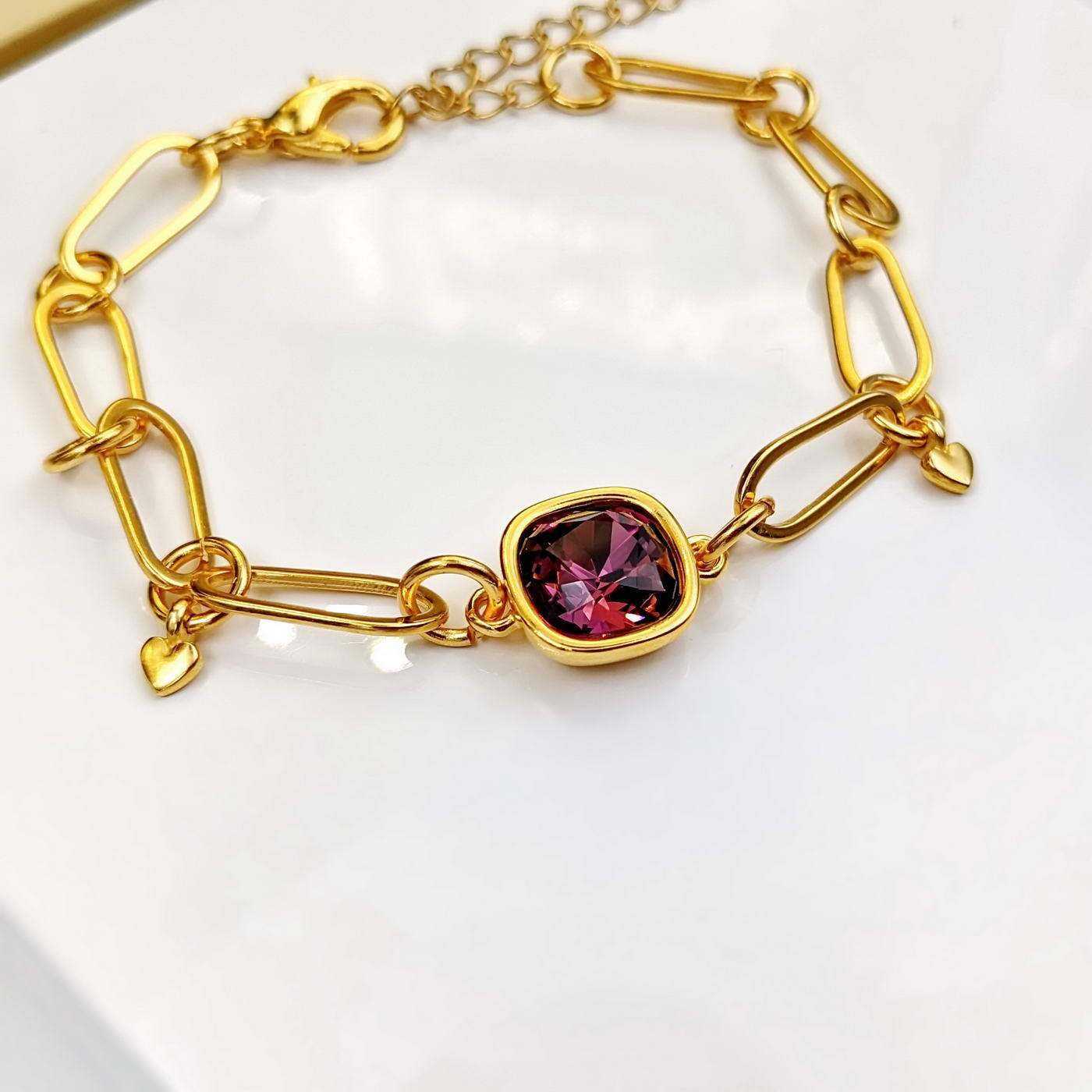 Chain bracelet with Austrian crystal — Bracelets from Toolittle — additional view 2
