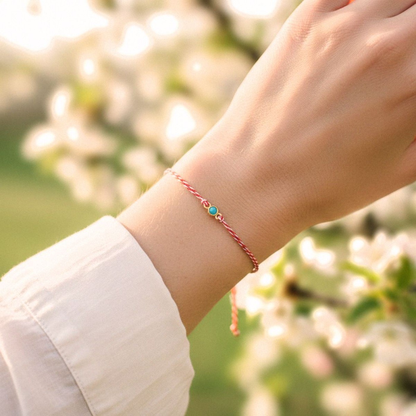 Women’s Martaki Bracelet with Turquoise Stone | Handmade