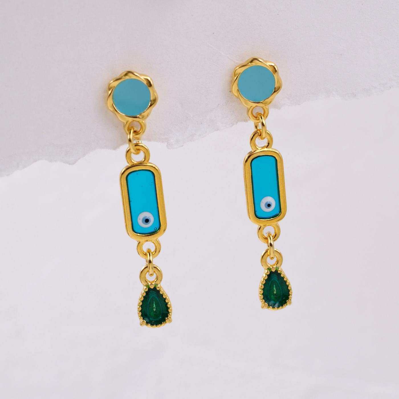 Mid-sized earrings with enamel — Earrings from Toolittle — additional view 3