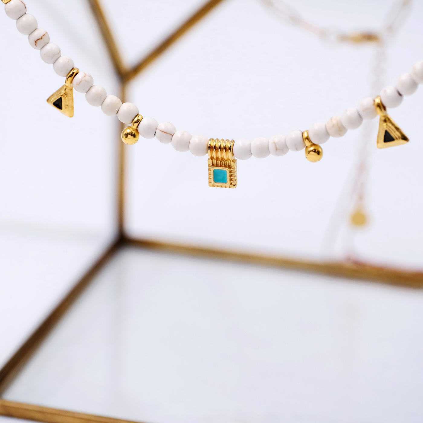 Pebbles Necklace with crystals and enamel — Necklaces from Toolittle — additional view 3