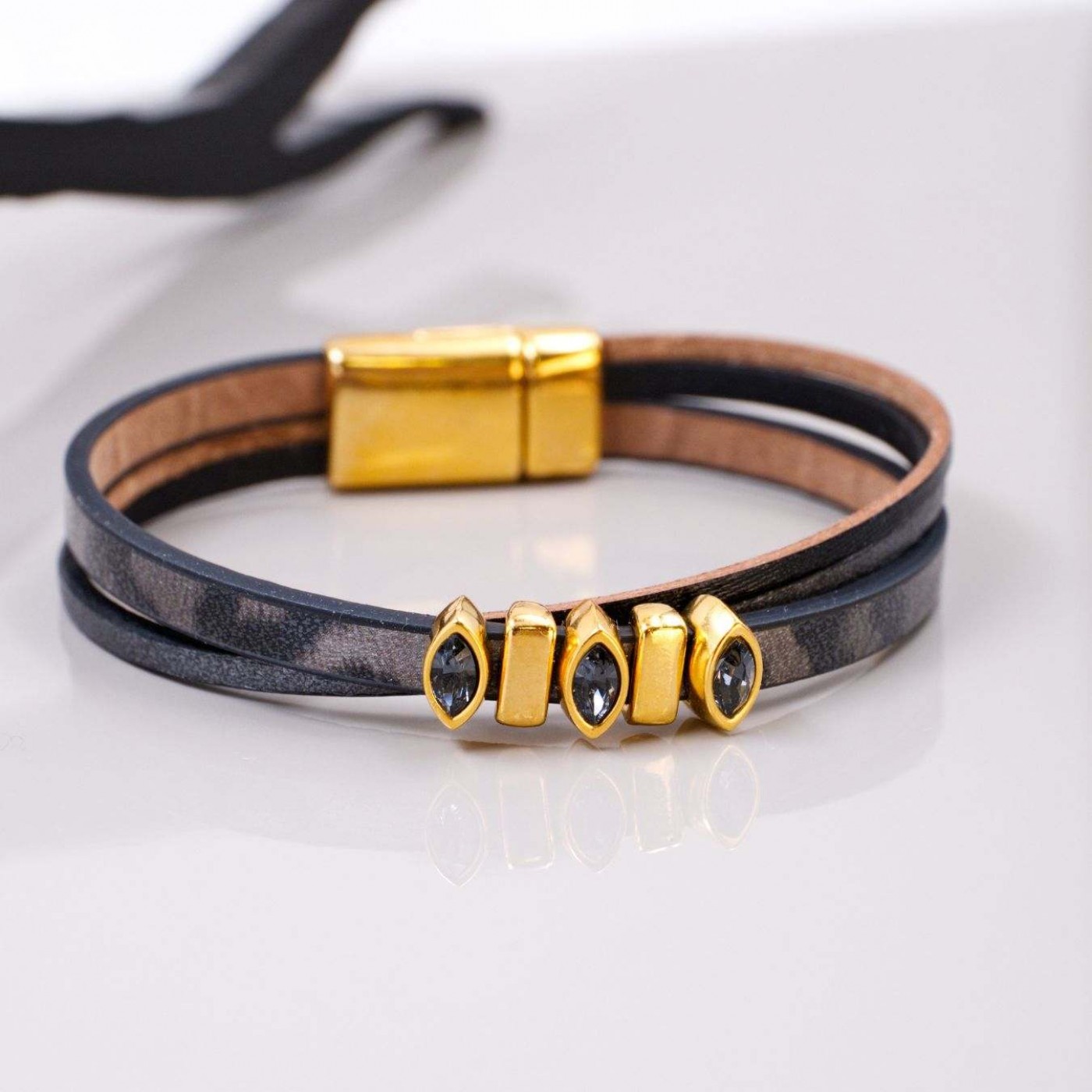 Animal Print Leather Bracelet