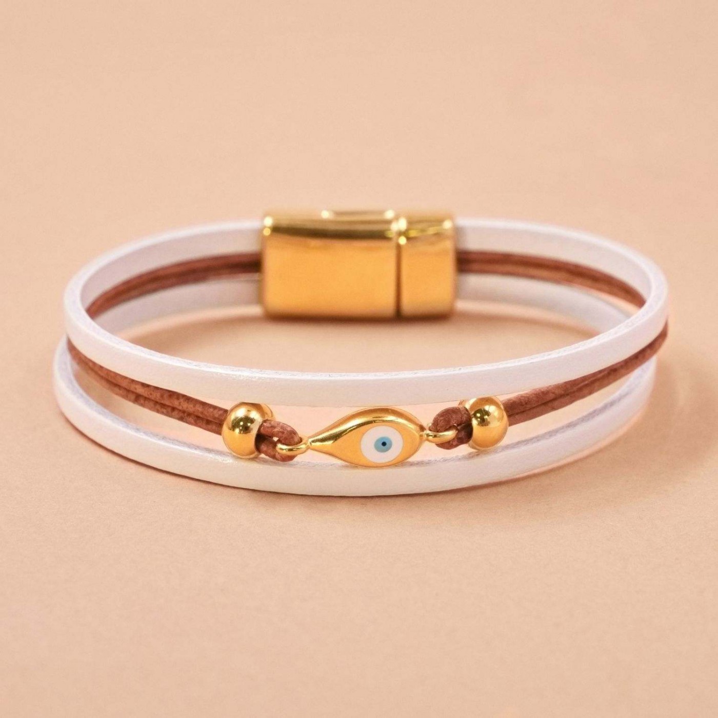 Evil Eye Leather Bracelet — Bracelets from Toolittle — additional view 2