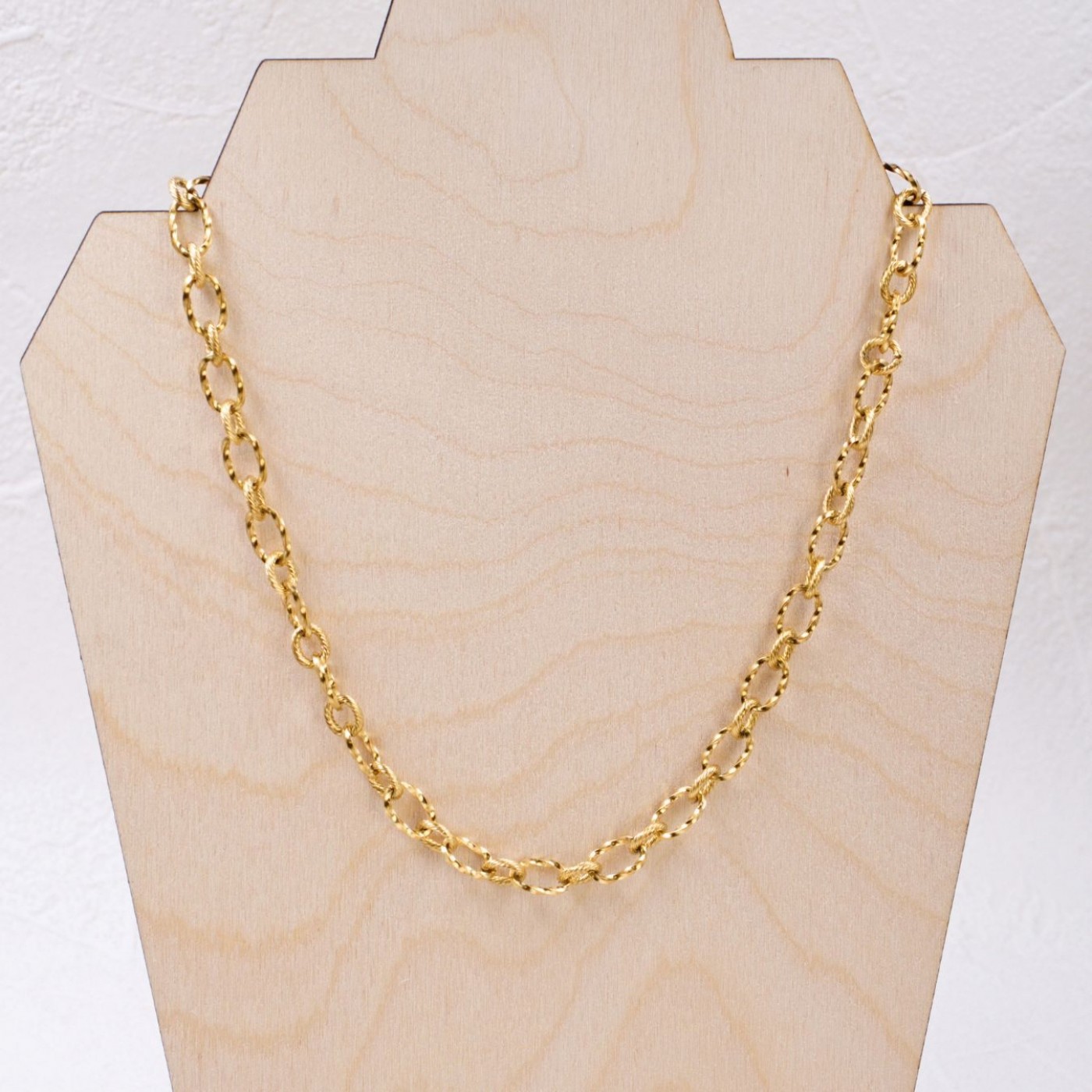 Statement Necklace with Wide Gold Chain — Necklaces from Toolittle — additional view 3