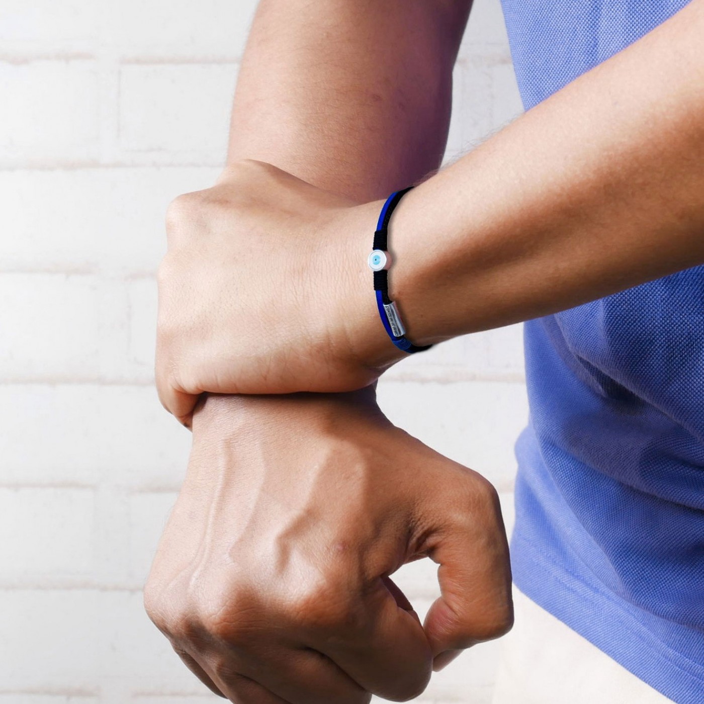 Evil Eye Leather Men's Bracelet