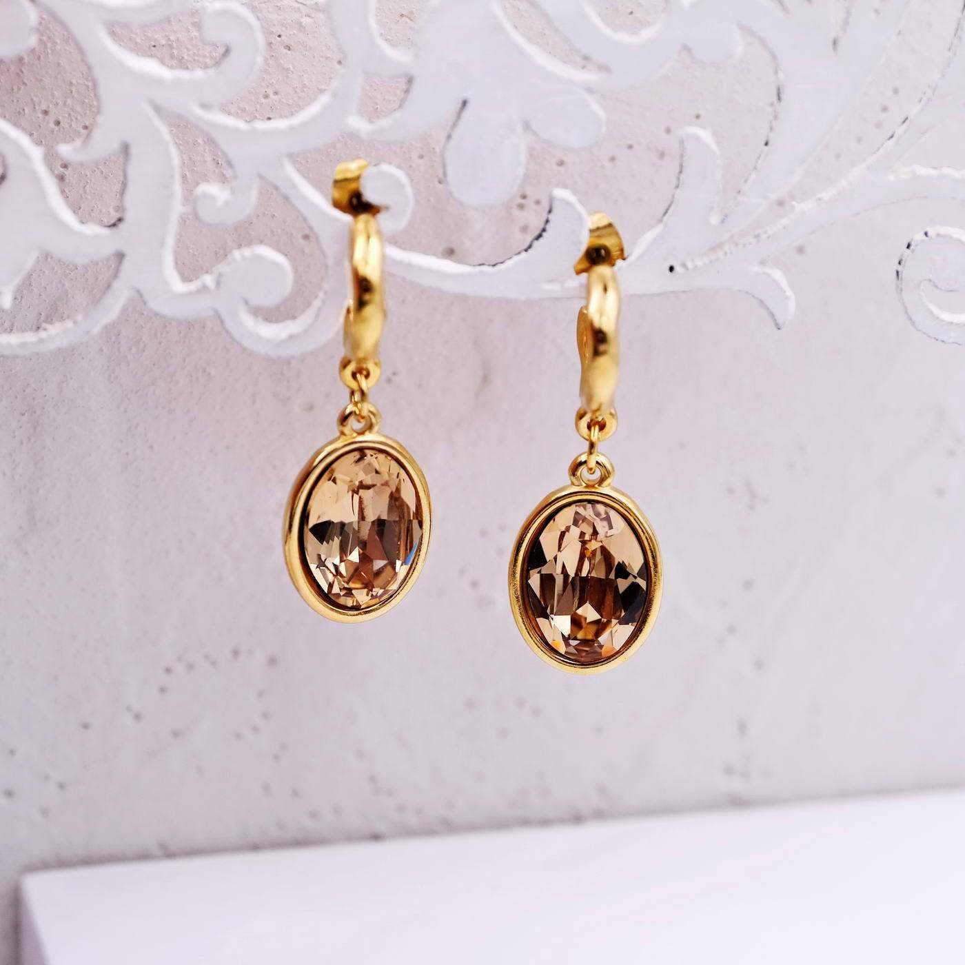Mid-sized earrings with crystals — Earrings from Toolittle — additional view 4