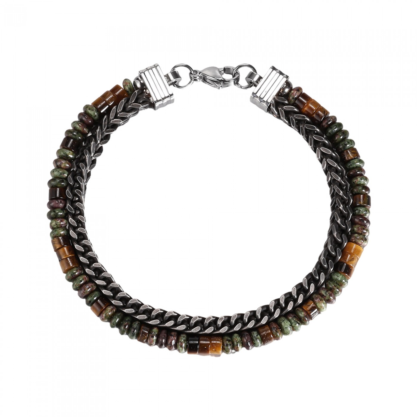 Men's Bracelet | Chunky Chain & Semiprecious Stones — Bracelets from Toolittle — additional view 2