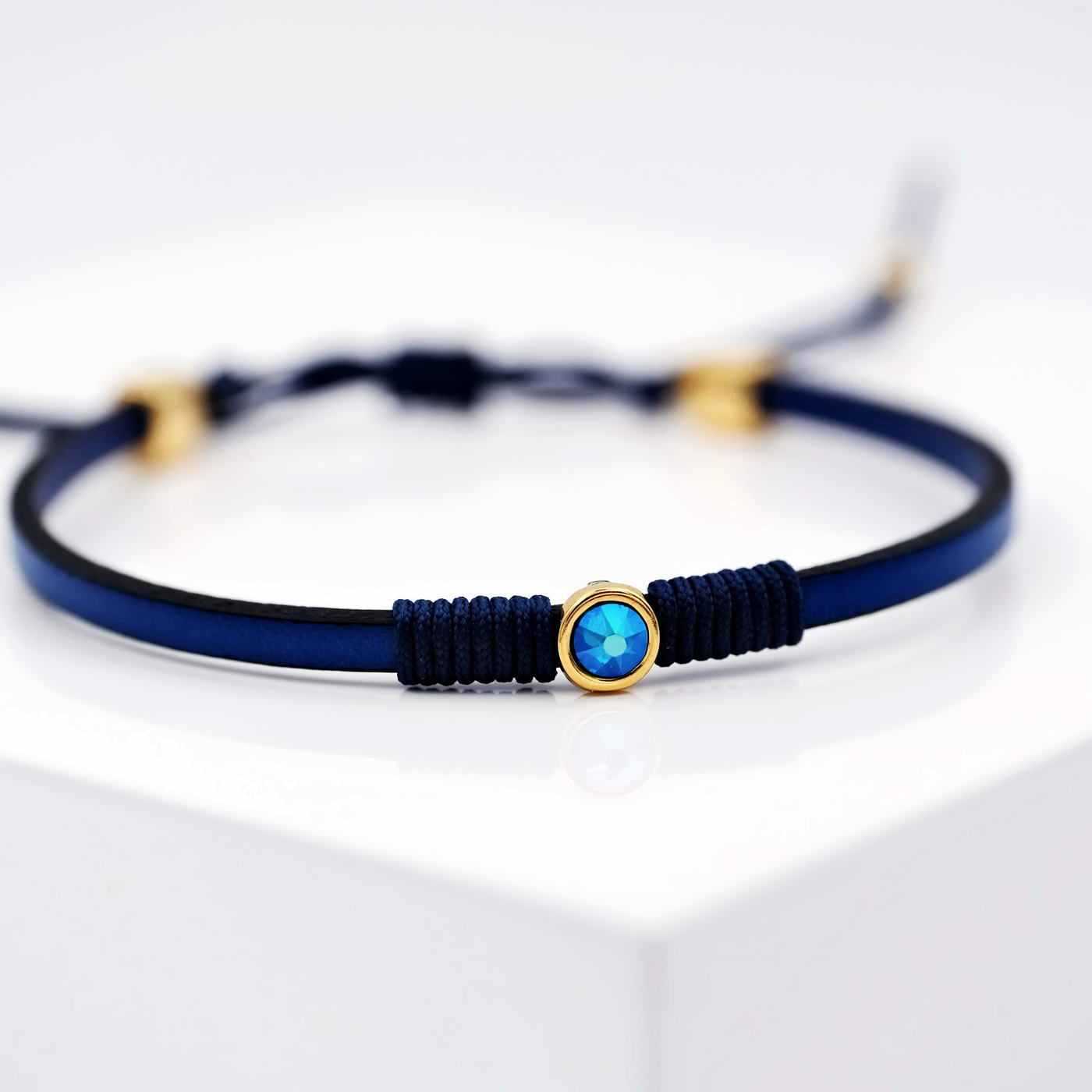 Leather bracelet with crystal — Bracelets from Toolittle — additional view 3