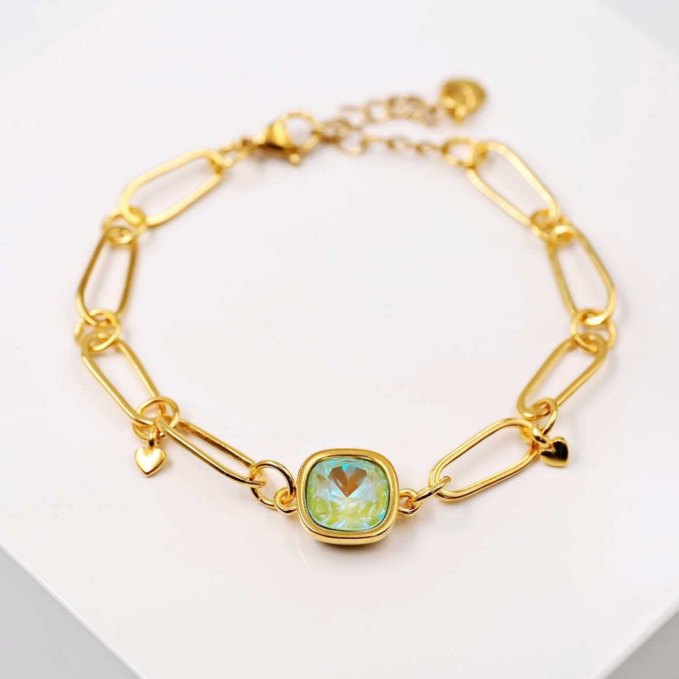 Chain bracelet with Austrian crystal — Bracelets from Toolittle — additional view 3