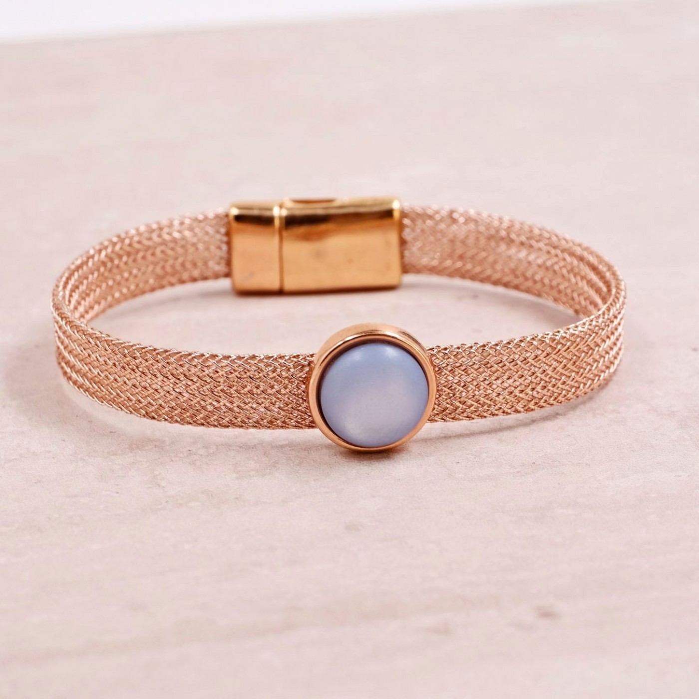 Wire Mesh Bracelet | Acrylic Stone - Grey — Bracelets from Toolittle — additional view 5