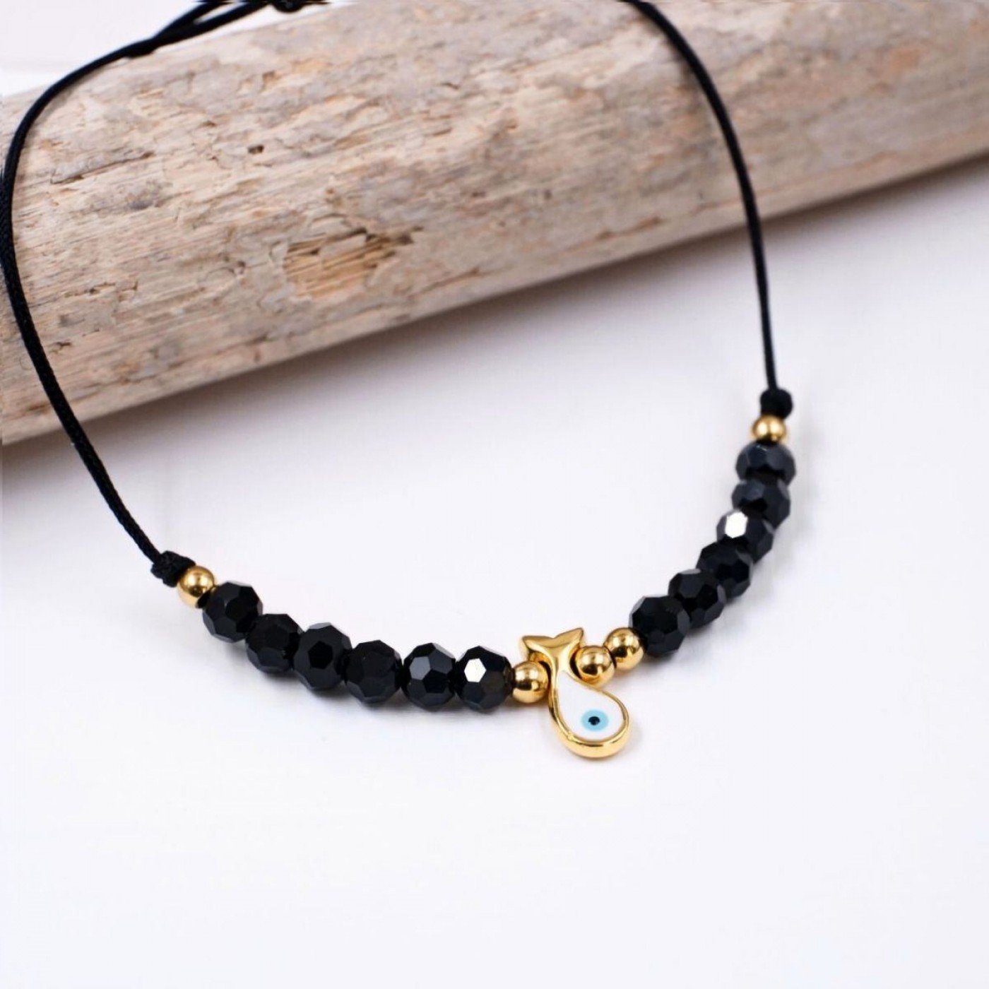 Macramé Bracelet with Metal Fish & Enamel Eye | Color Select — Bracelets from Toolittle — additional view 6