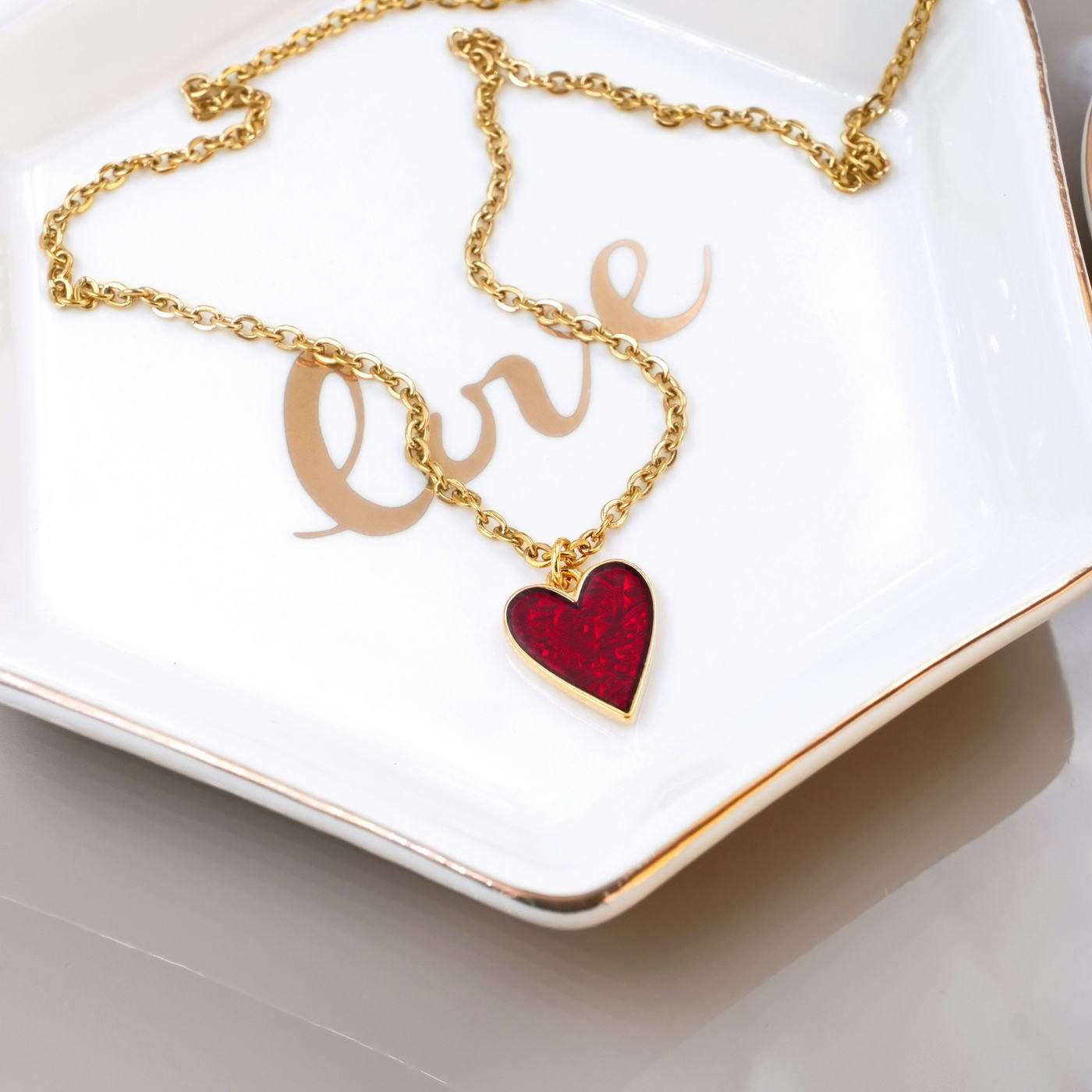 Enamelled Heart Necklace — Necklaces from Toolittle — additional view 5