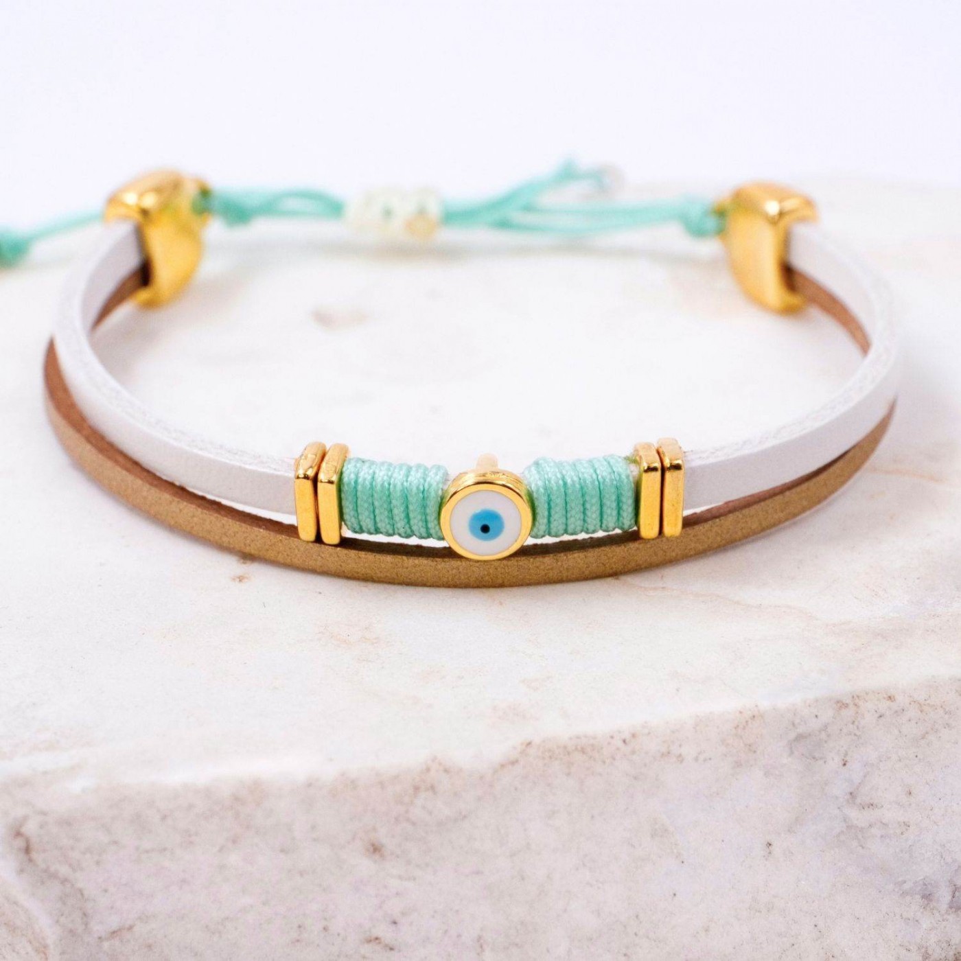 Evil Eye Leather Kids Bracelet — Bracelets from Toolittle — additional view 5