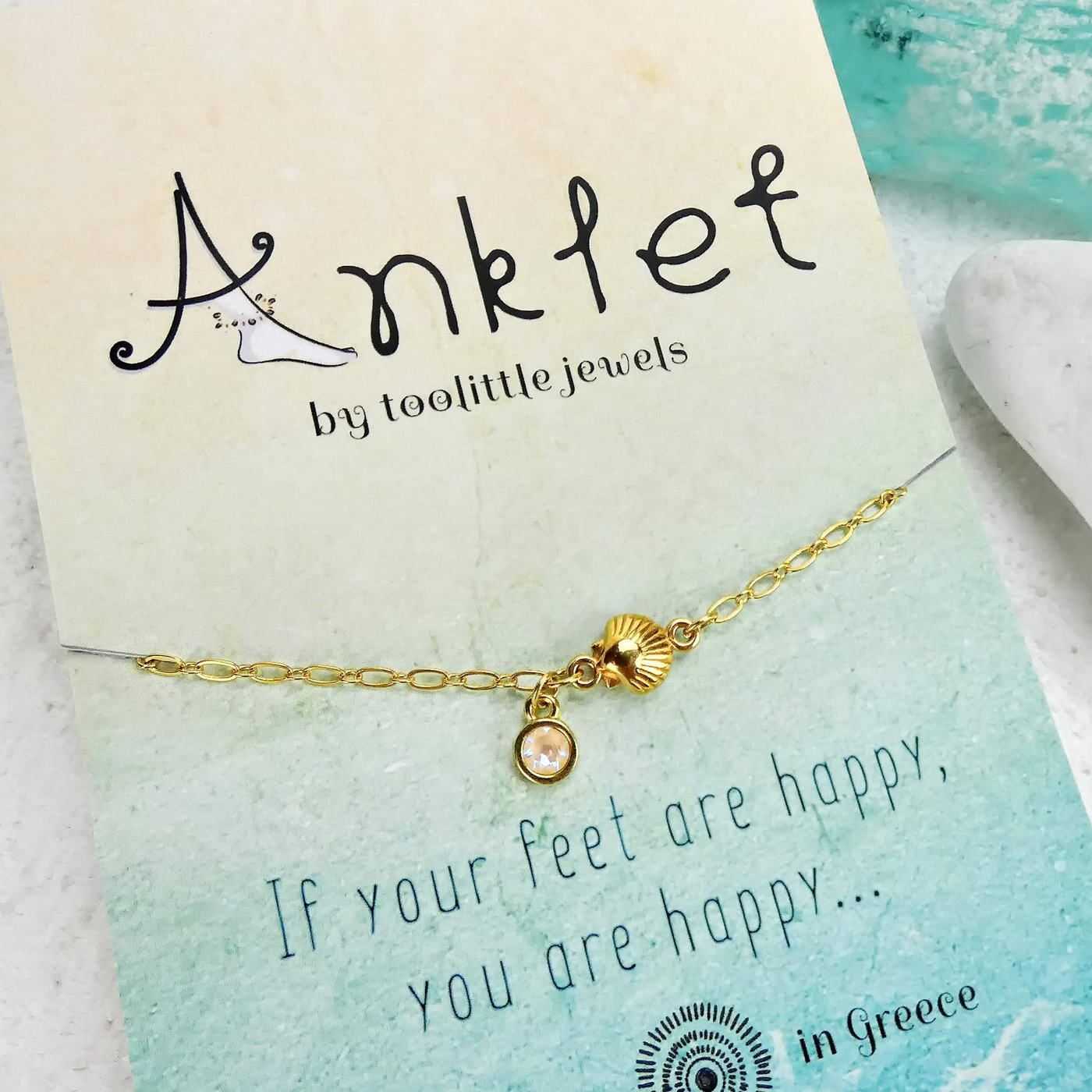 Gold Shell Anklet — Anklets from Toolittle — additional view 2
