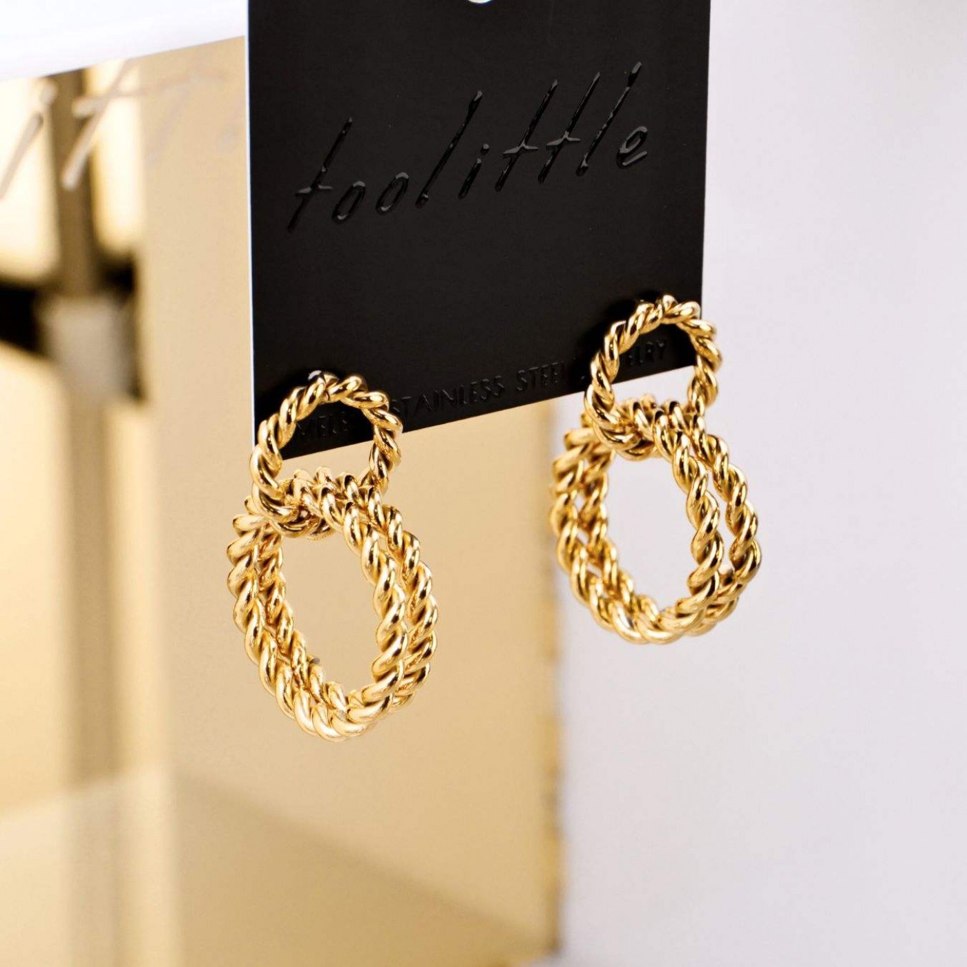Gold-Plated Earrings – Timeless Elegance — Earrings from Toolittle — additional view 4