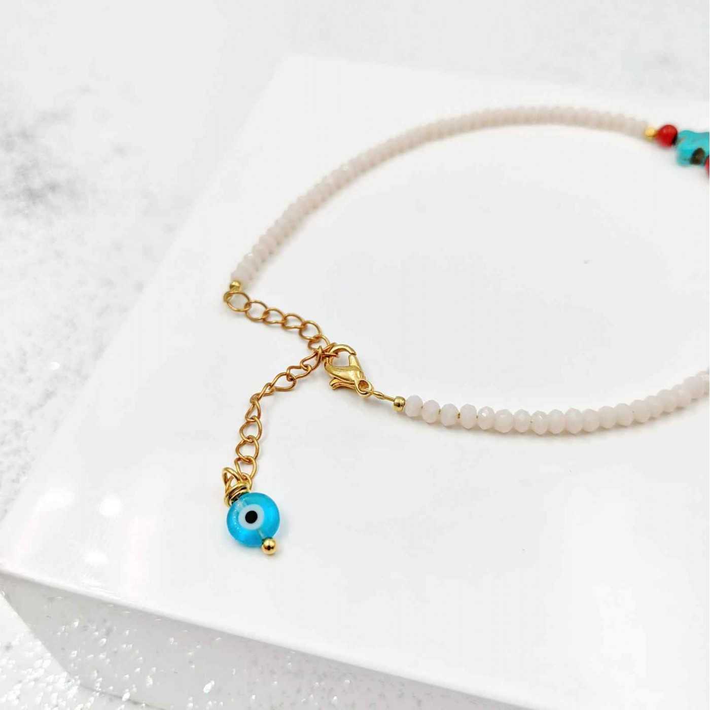 Howlite Crystal Anklet — Anklets from Toolittle — additional view 2