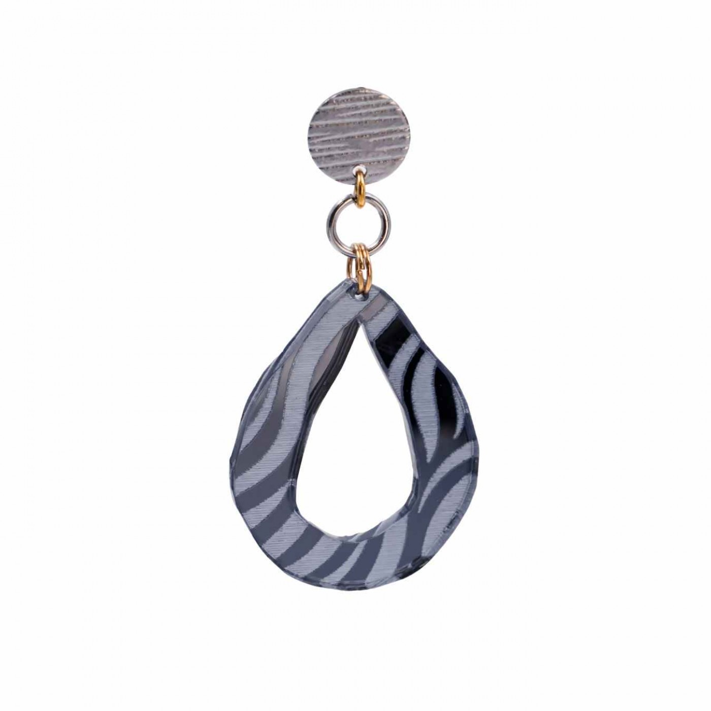 Steel Dangle Earrings - Animal Print — Earrings from Toolittle — additional view 3
