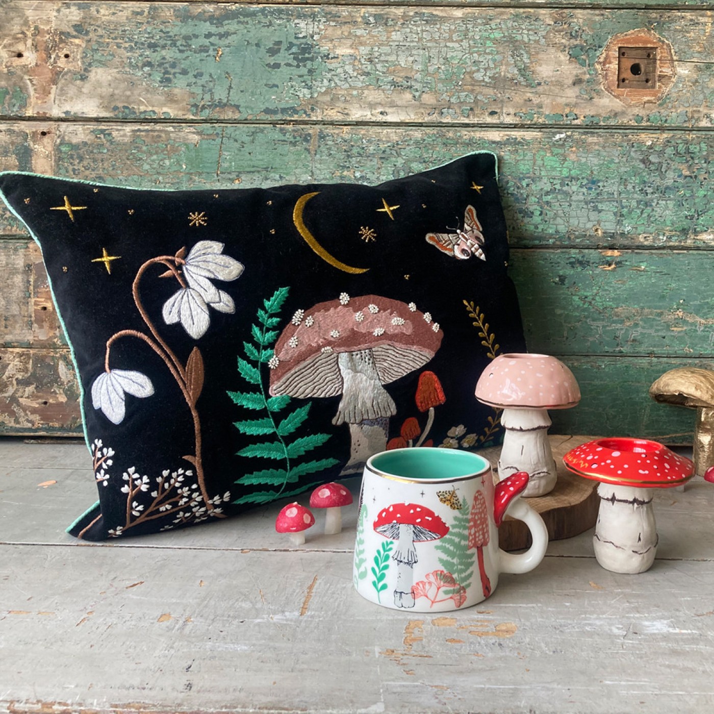 Forage Black Velvet Cushion — Cushions & pillows from Toolittle — additional view 2
