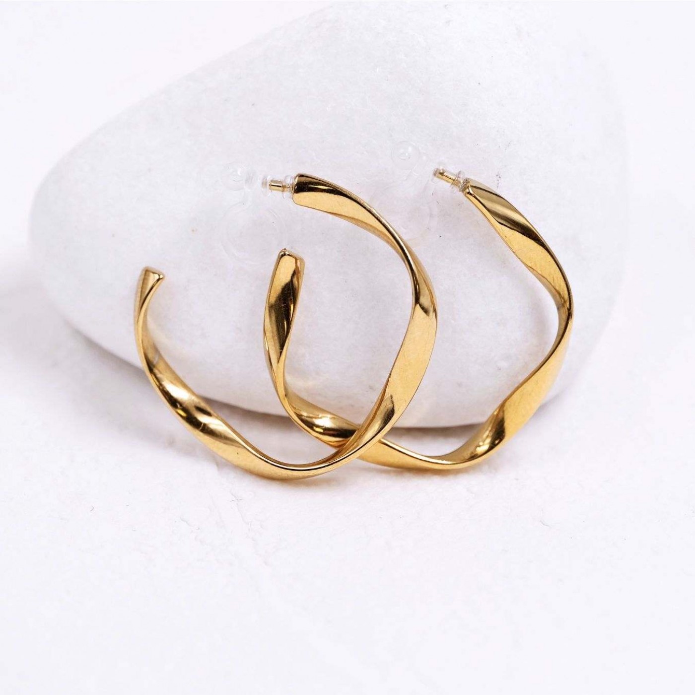 Clip on Hoop Earrings | Stainless Steel — Earrings from Toolittle — additional view 2