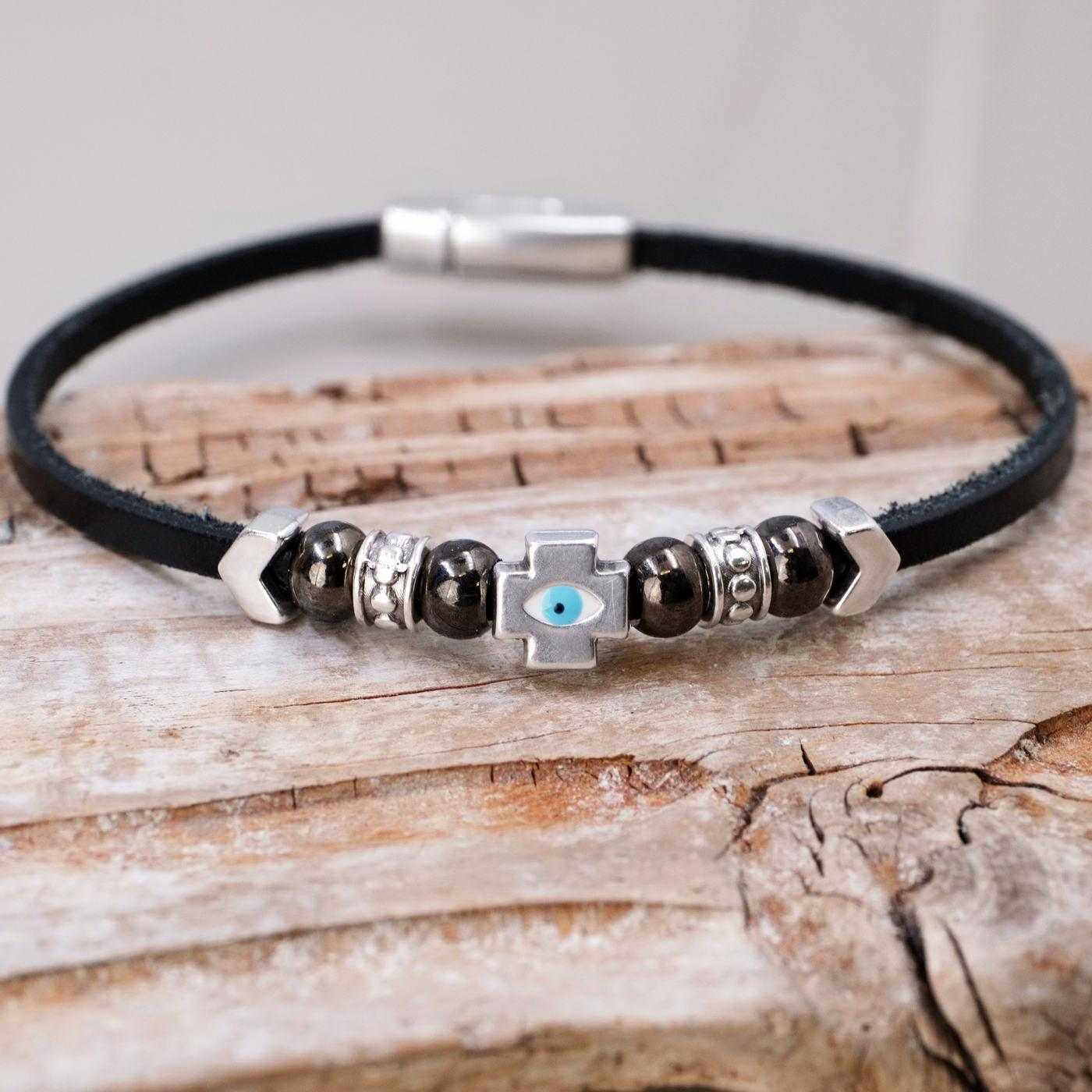 Evil Eye Cross Men's Bracelet — Bracelets from Toolittle — additional view 3