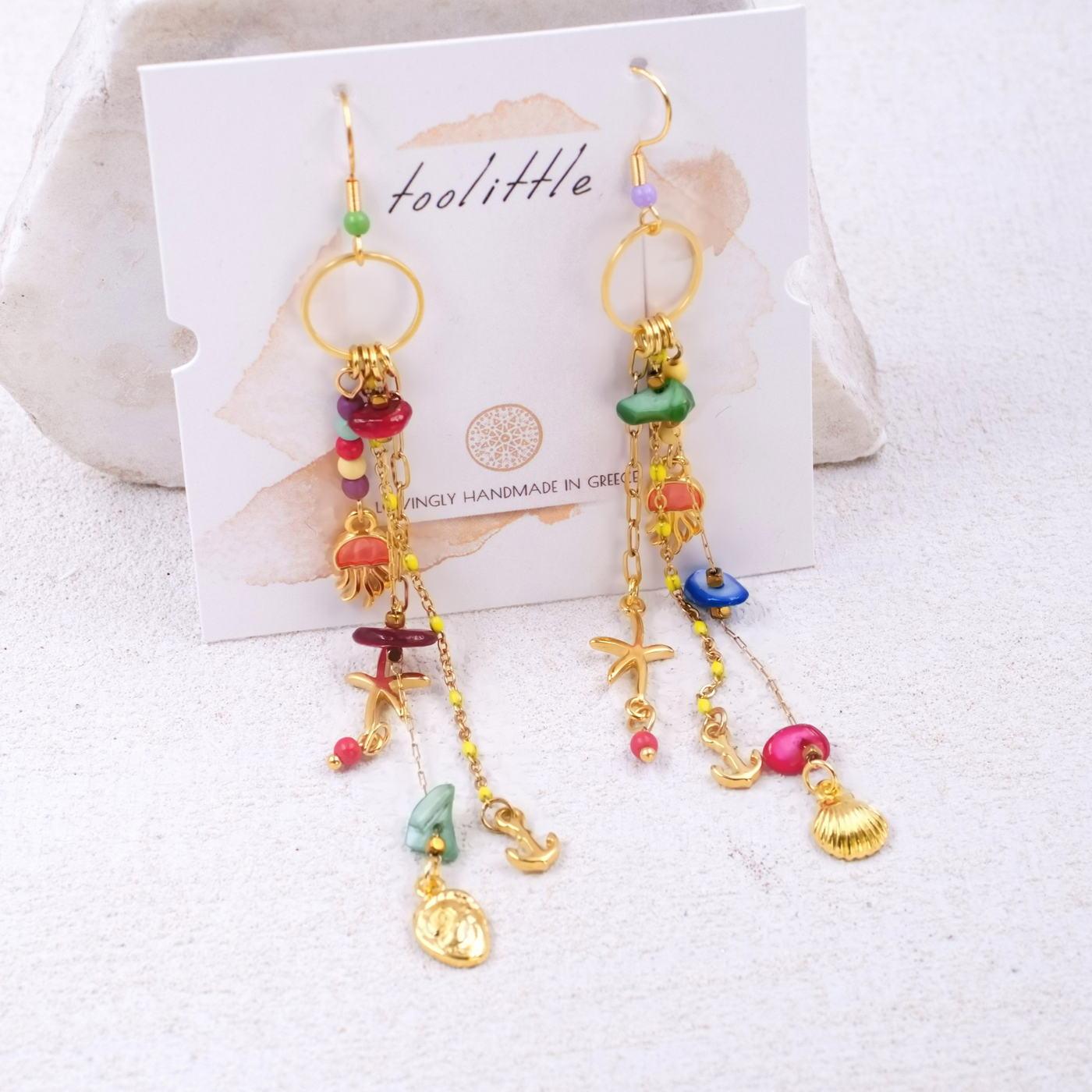 Sea Gold-plated Earrings — Earrings from Toolittle — additional view 2