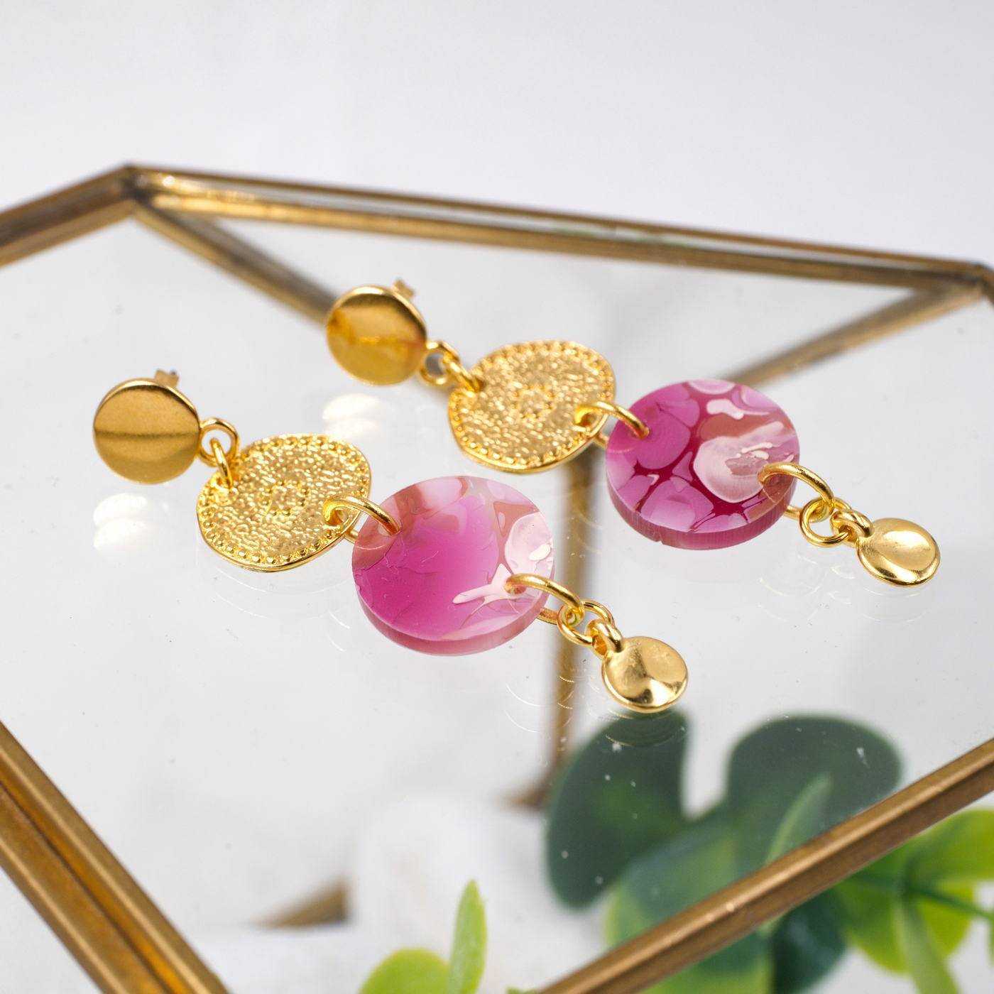 Hoop earrings with plexiglass part — Earrings from Toolittle — additional view 2