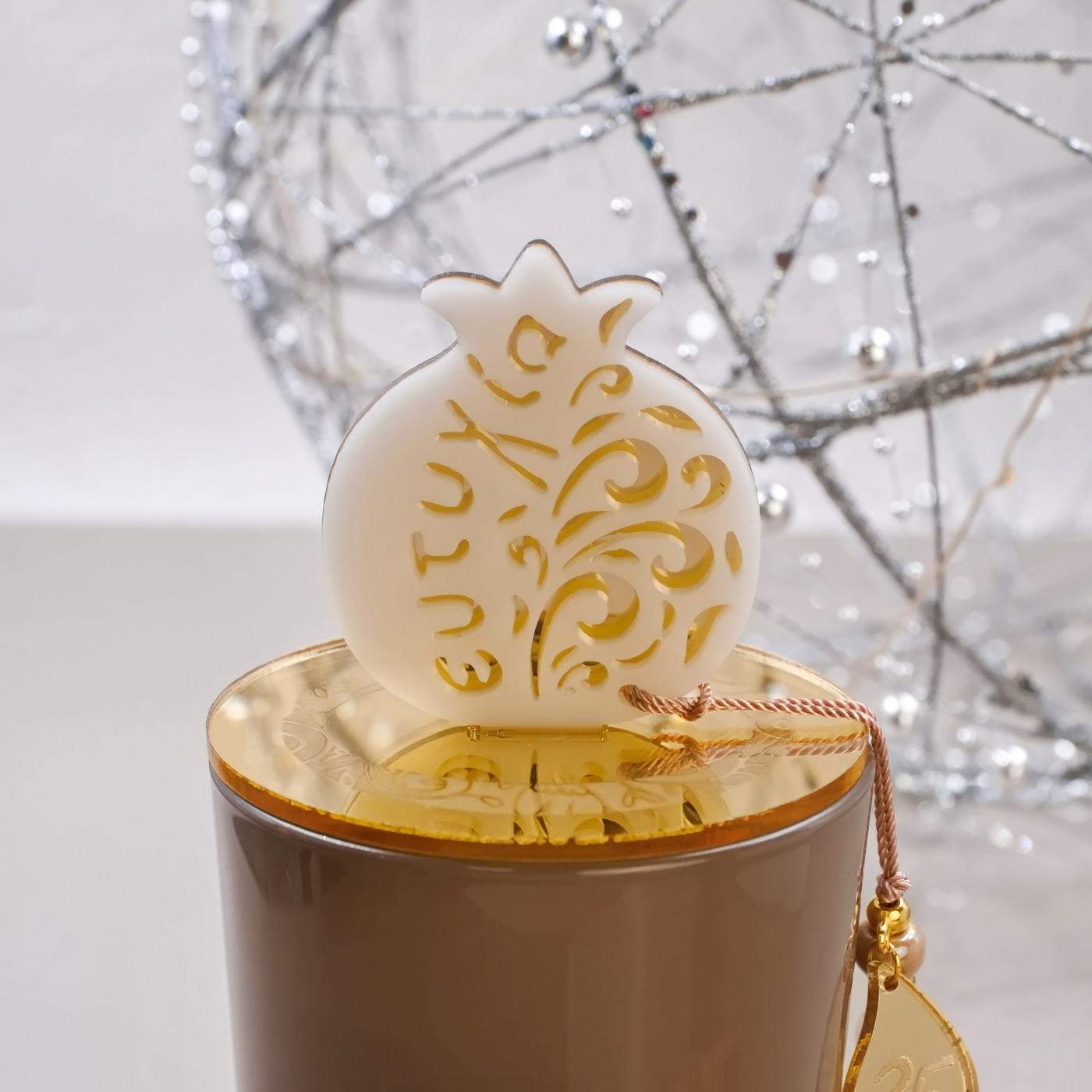 Lucky Pomegranate Scented Glass Candle — Pendants & charms from Toolittle — additional view 3