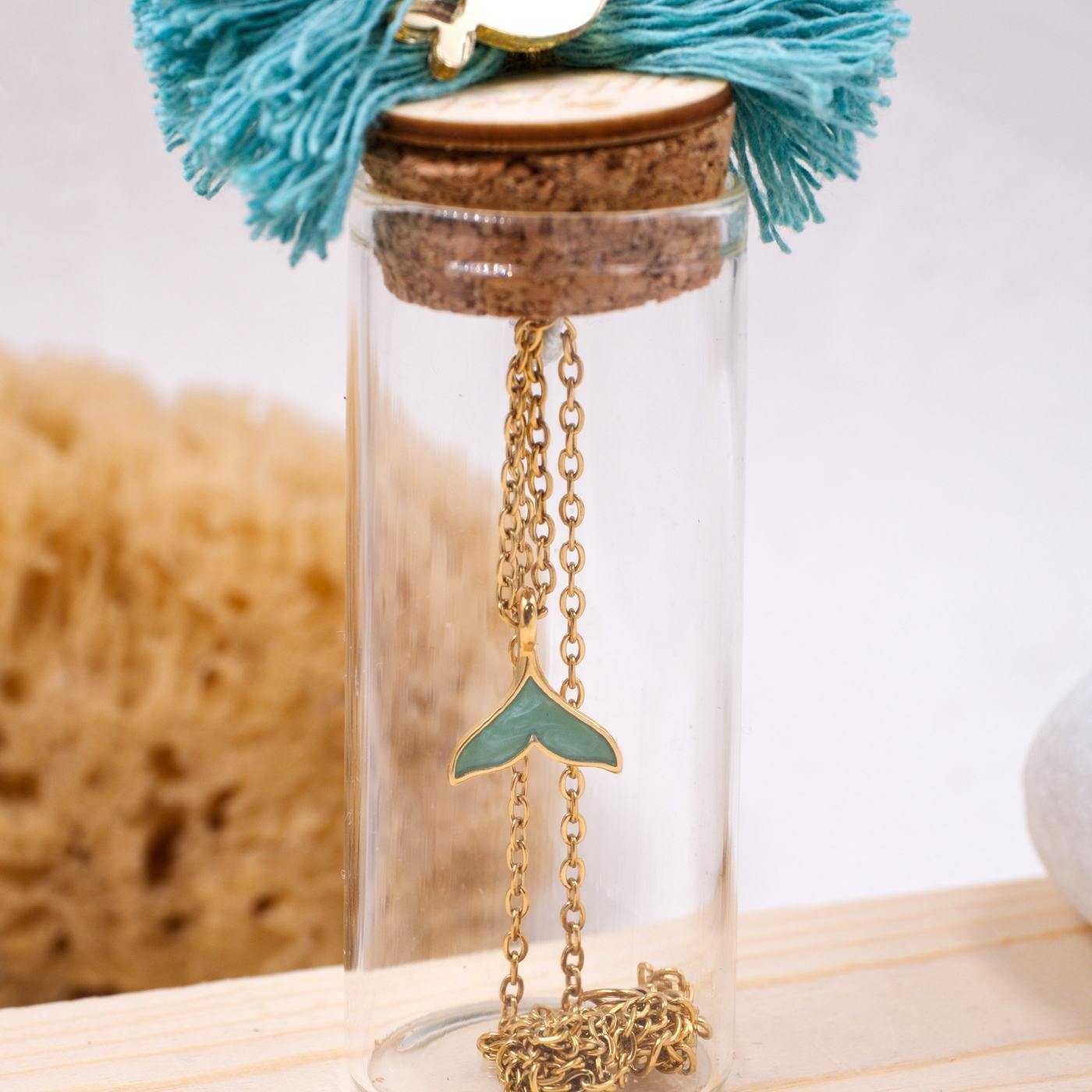 Fish Bottle gold-plated necklace — Necklaces from Toolittle — additional view 3
