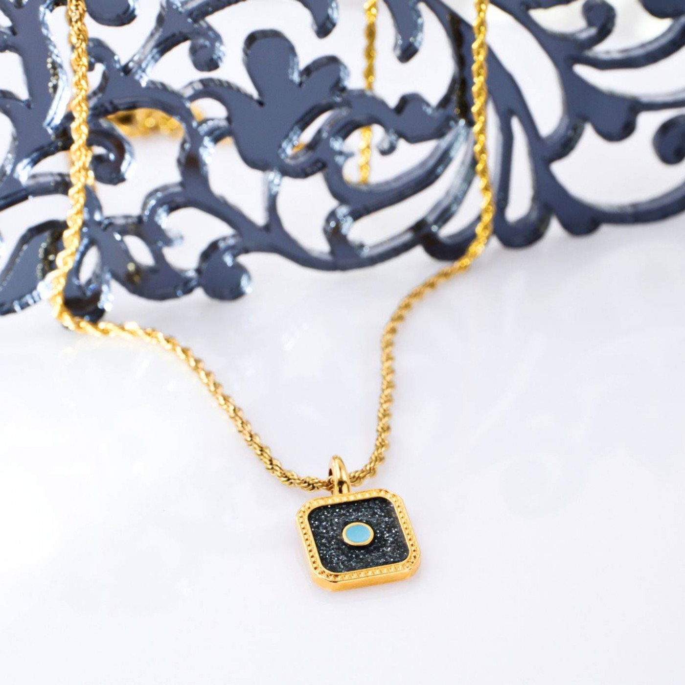 Gold-plated Enamelled Medallion — Necklaces from Toolittle — additional view 3