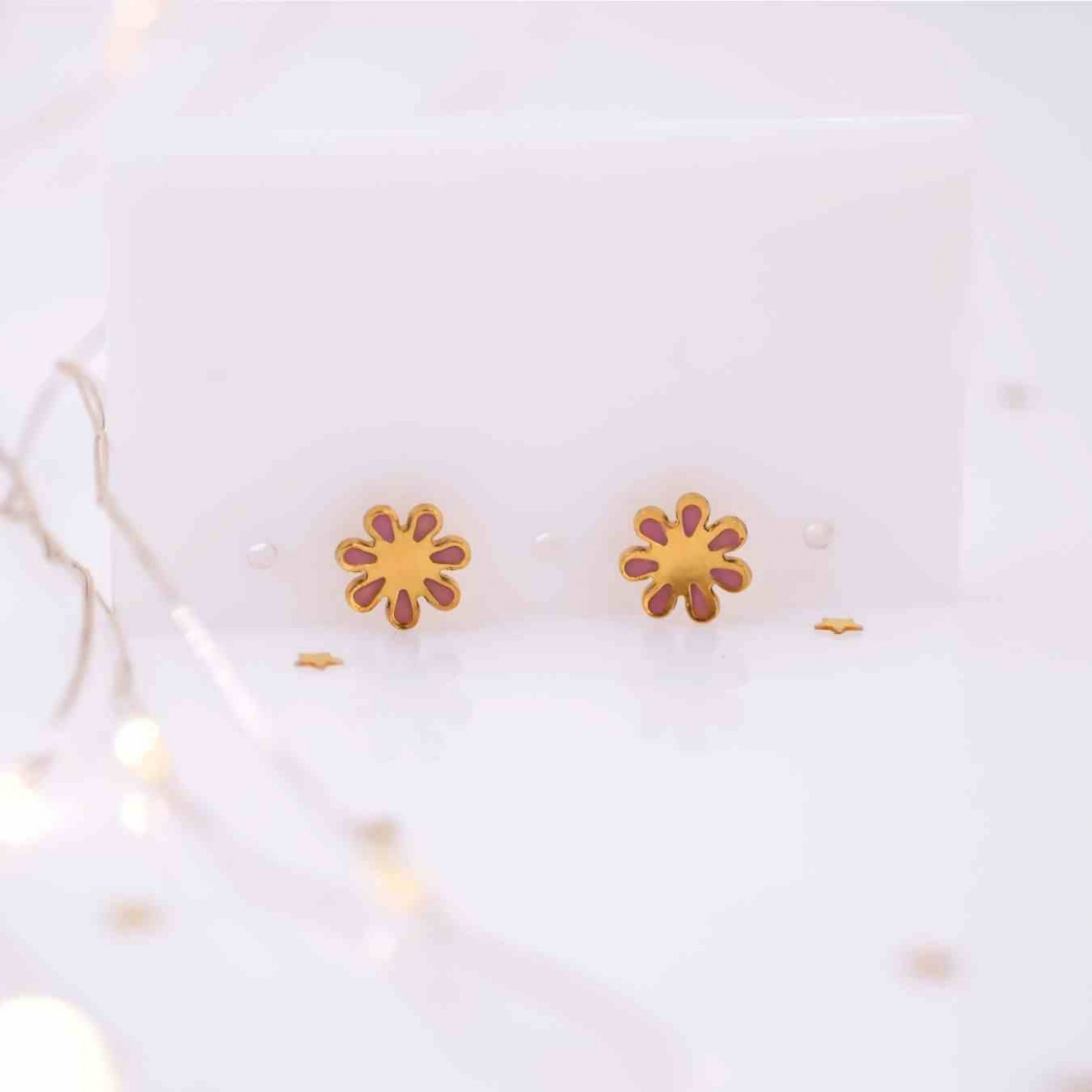 Stainless Steel Jewelry: Flower Earrings — Earrings from Toolittle — additional view 2