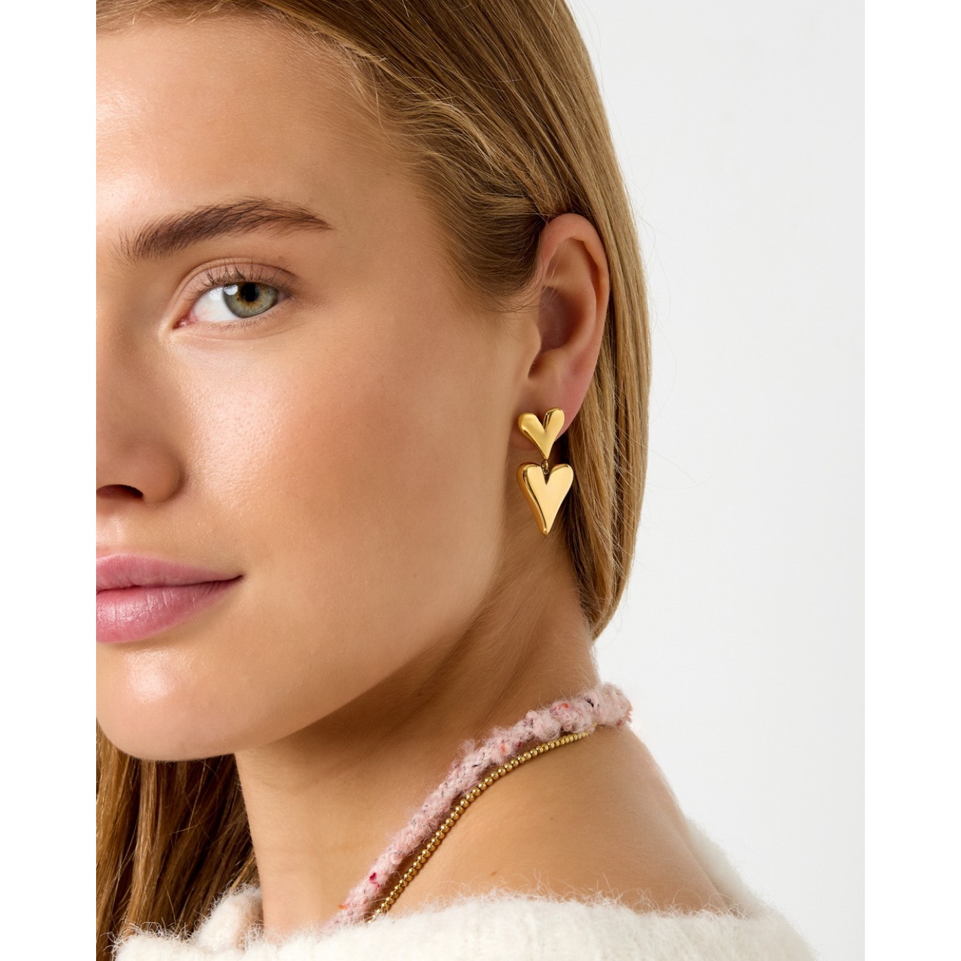 Steel Heart Earrings – Timeless Elegance — Earrings from Toolittle — additional view 2