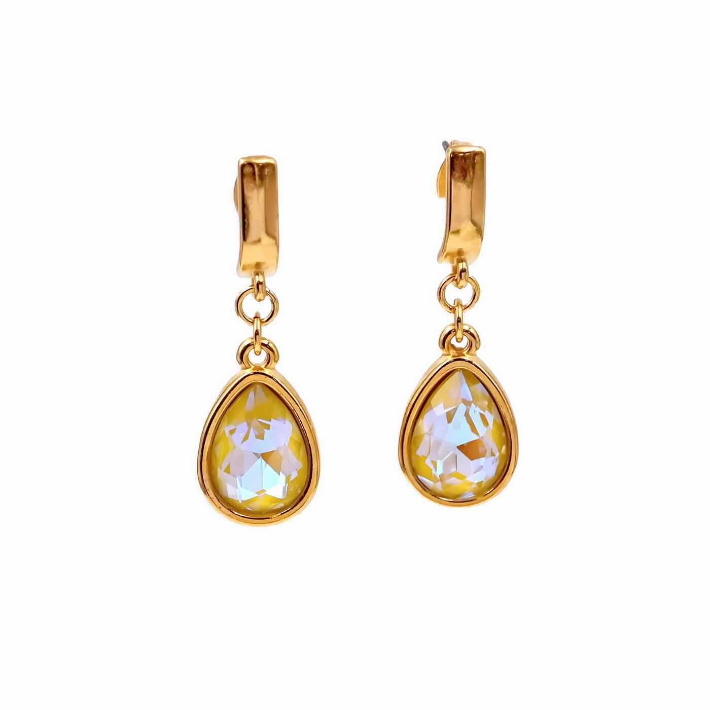 Mid-sized earrings with crystals — Earrings from Toolittle — additional view 2