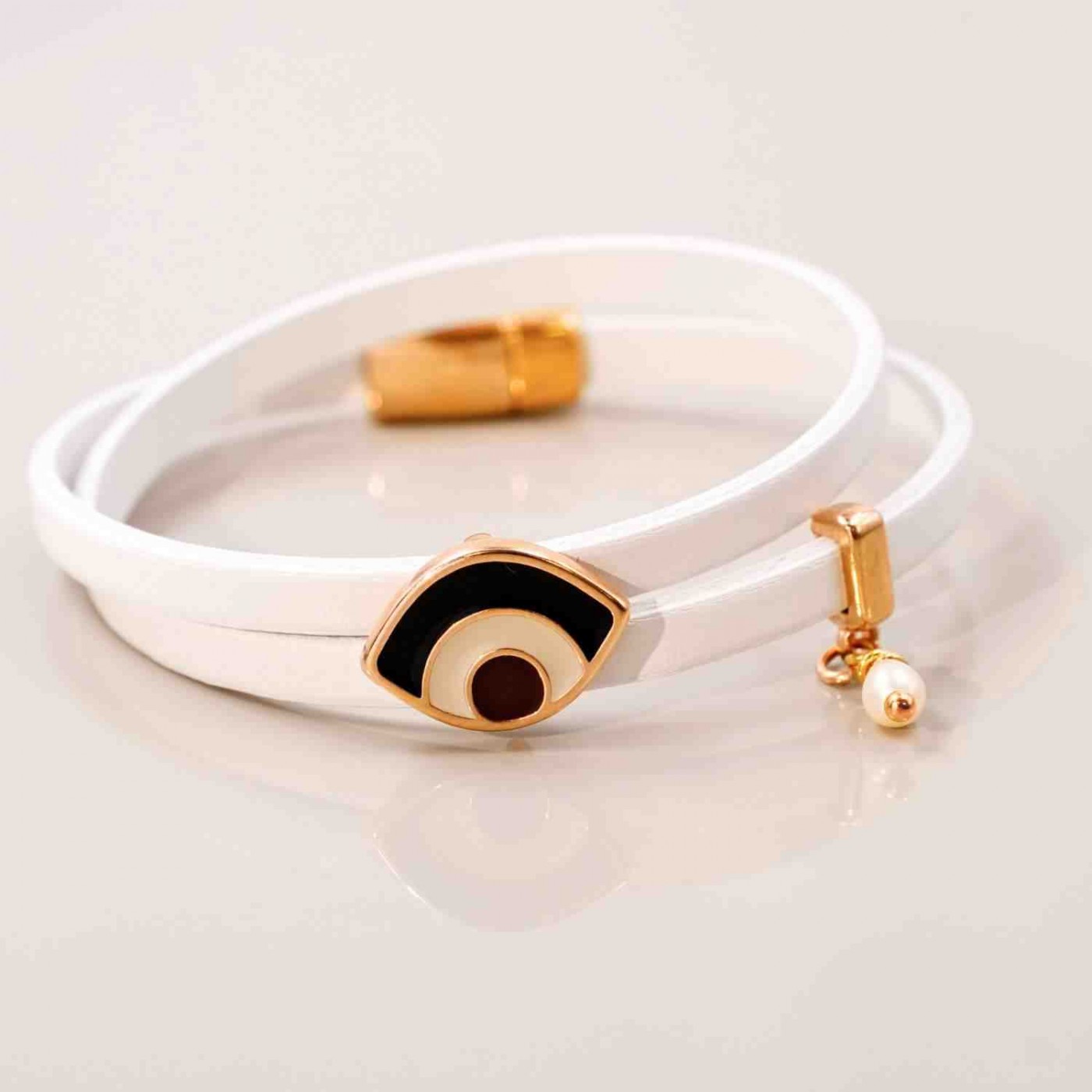 Evil Eye Leather Bracelet — Bracelets from Toolittle — additional view 2