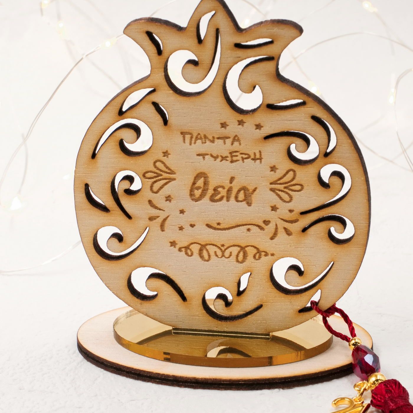 Wooden Wish Pomegranate Lucky Charm - Mum/Grandma/Aunt/Teacher — Pendants & charms from Toolittle — additional view 9